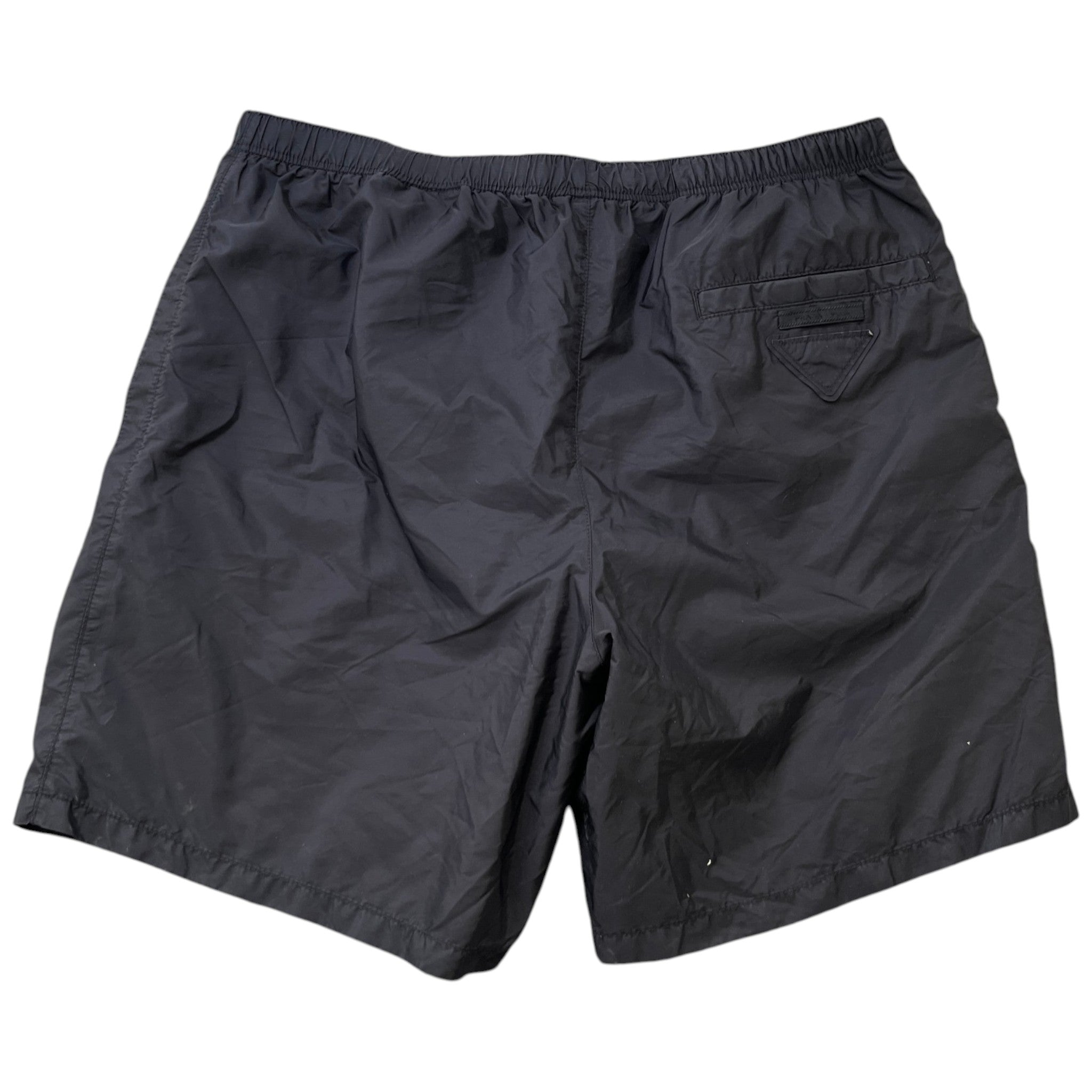 Men's Plaque Pocket Logo Swim Shorts Black Size W32 / IT 48