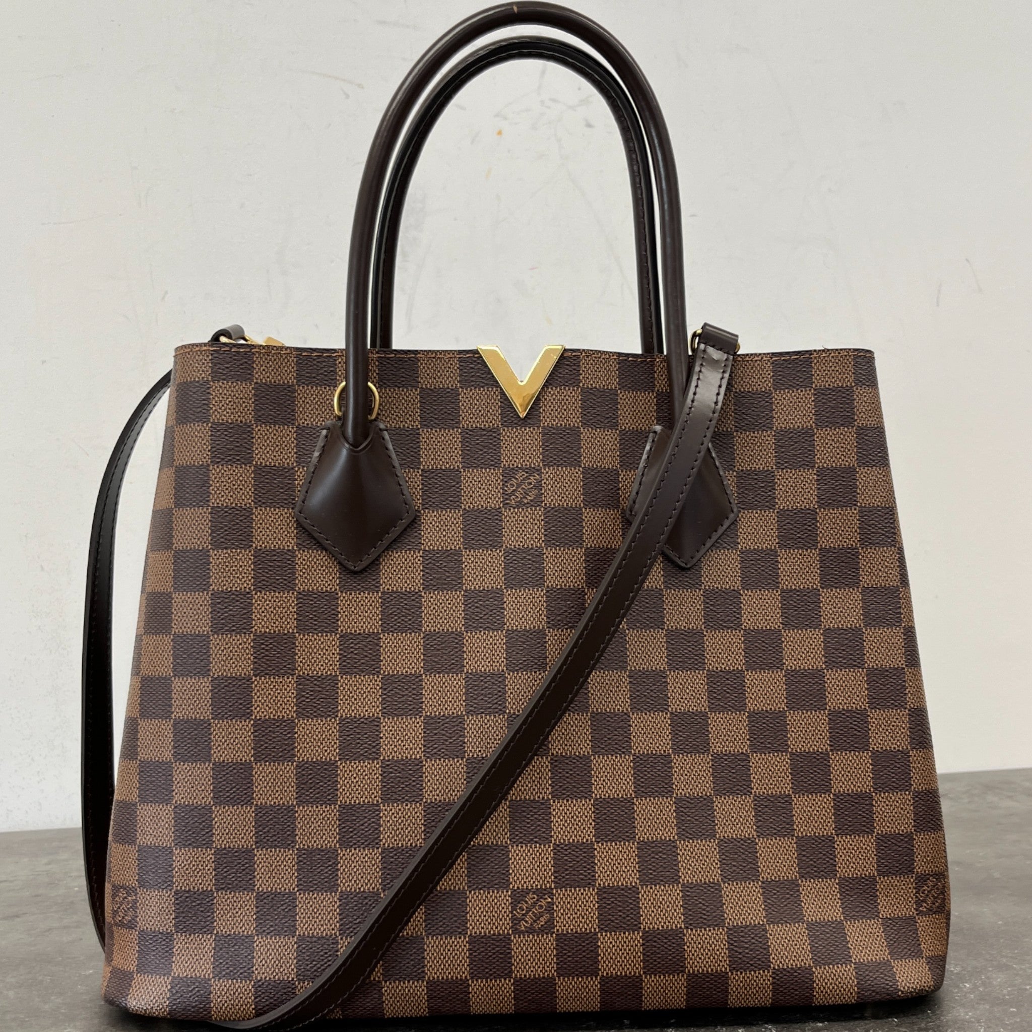 Women's Kensington Damier Ebene Handbag Brown