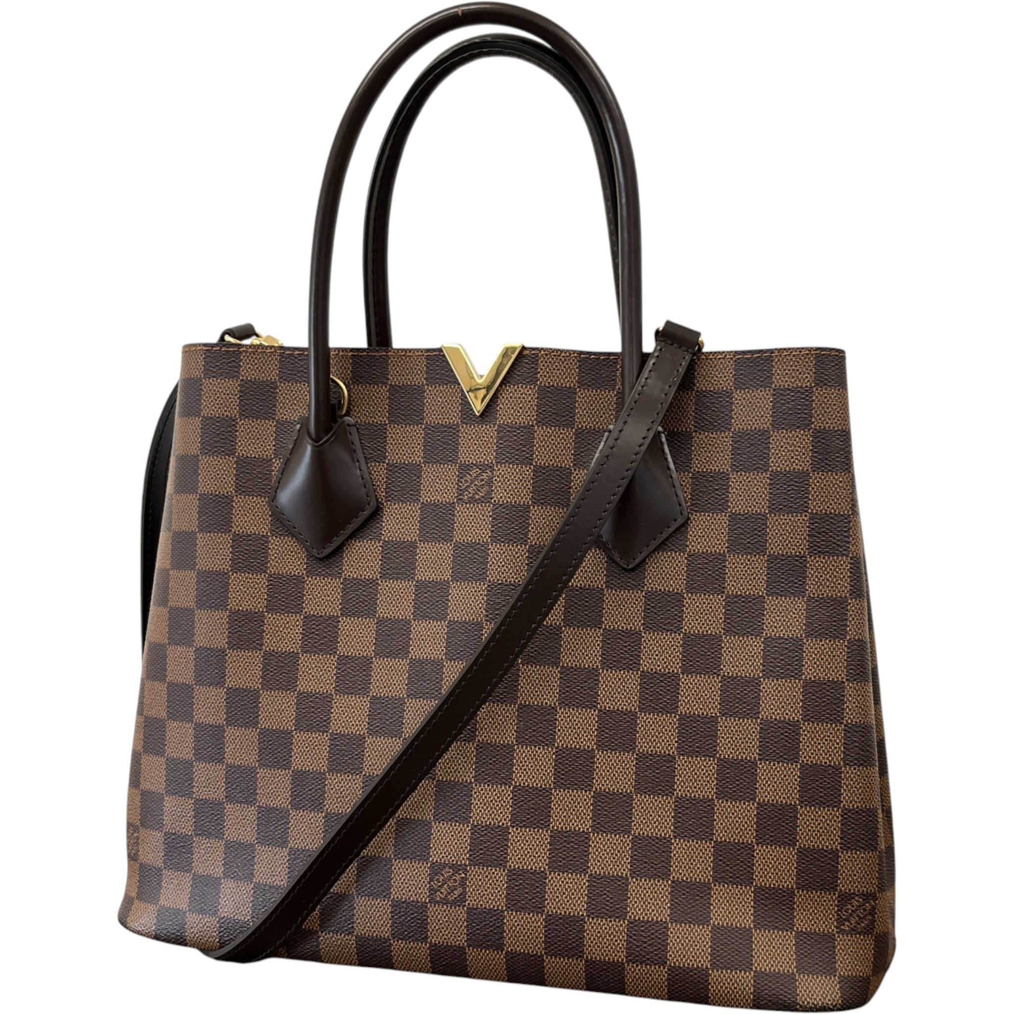 Women's Kensington Damier Ebene Handbag Brown