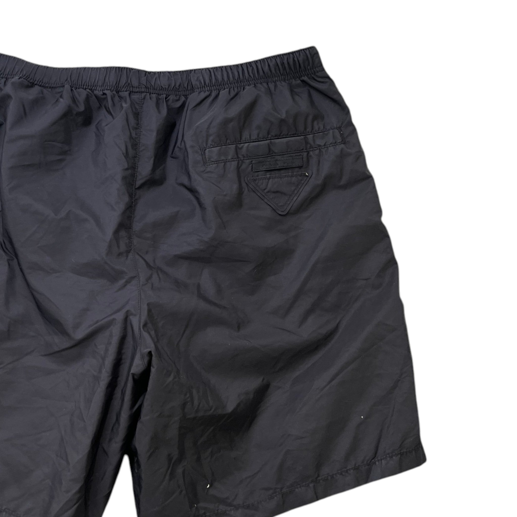Men's Plaque Pocket Logo Swim Shorts Black Size W32 / IT 48