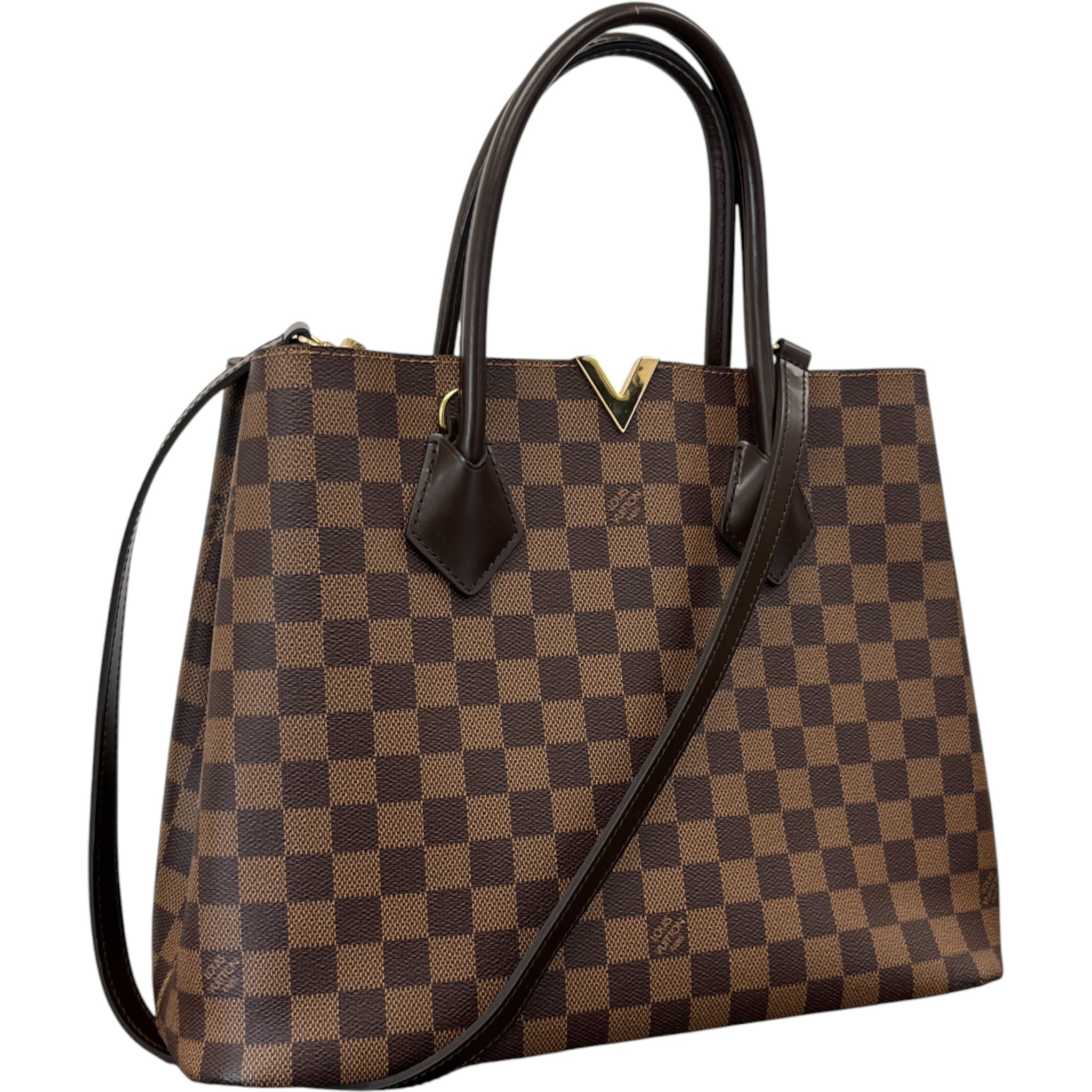 Women's Kensington Damier Ebene Handbag Brown