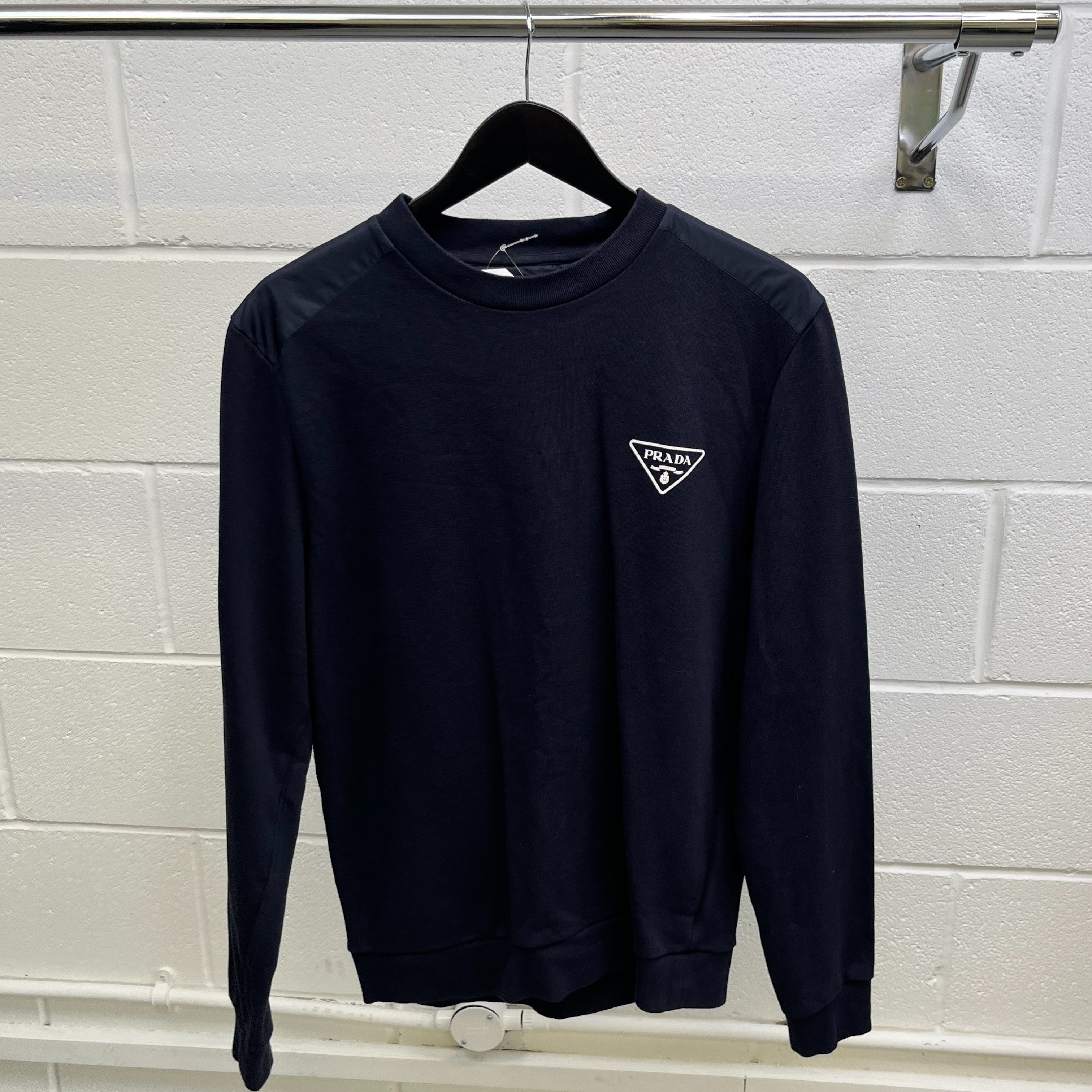 Men's Triangle Logo Sweatshirt Navy Size L