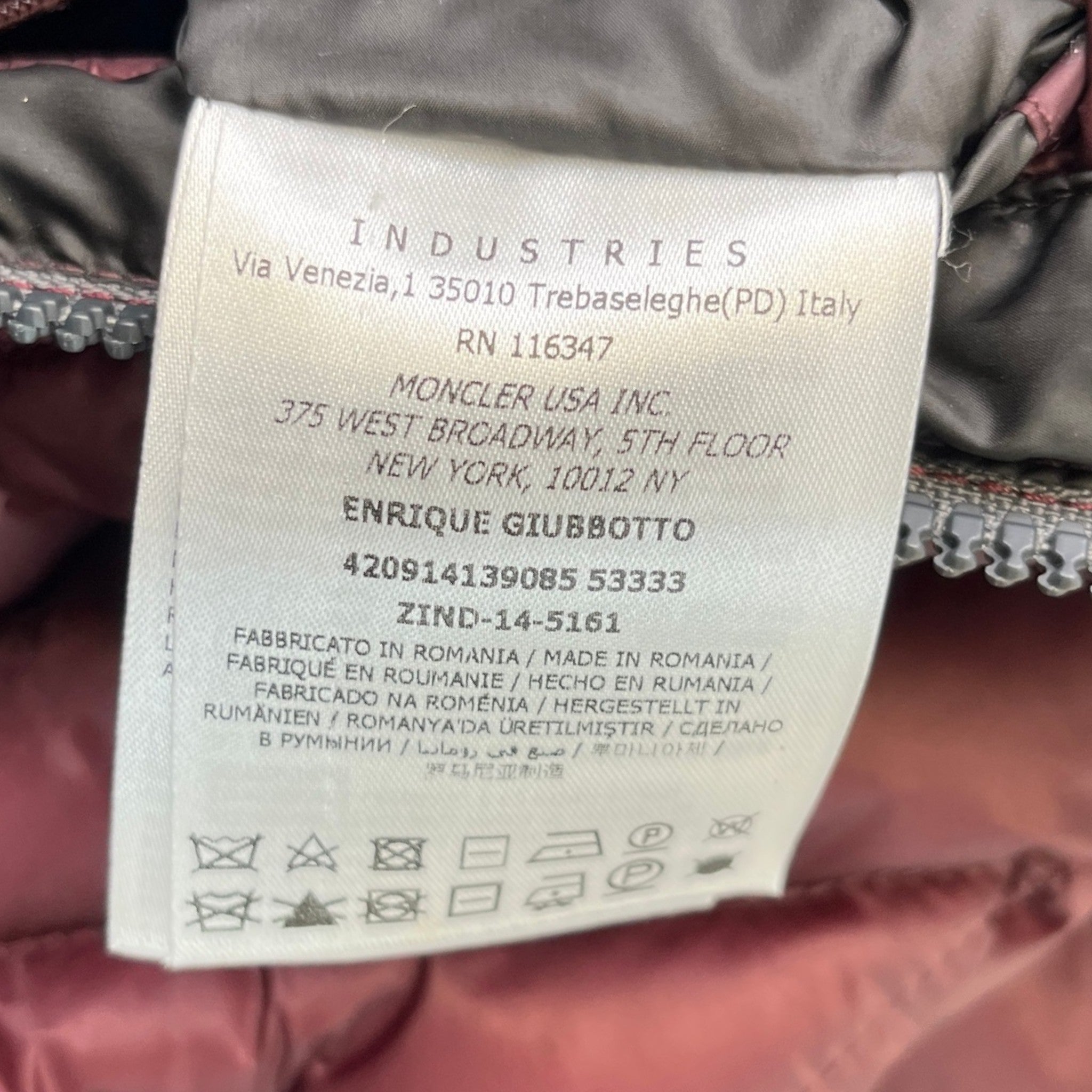 Women's Enrique Down Jacket Burgundy Size 3 / UK 14