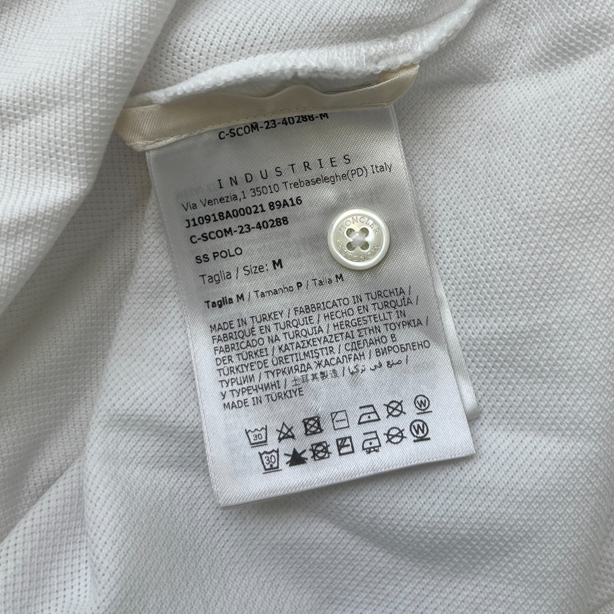 Men's Maglia Polo Shirt White Size M