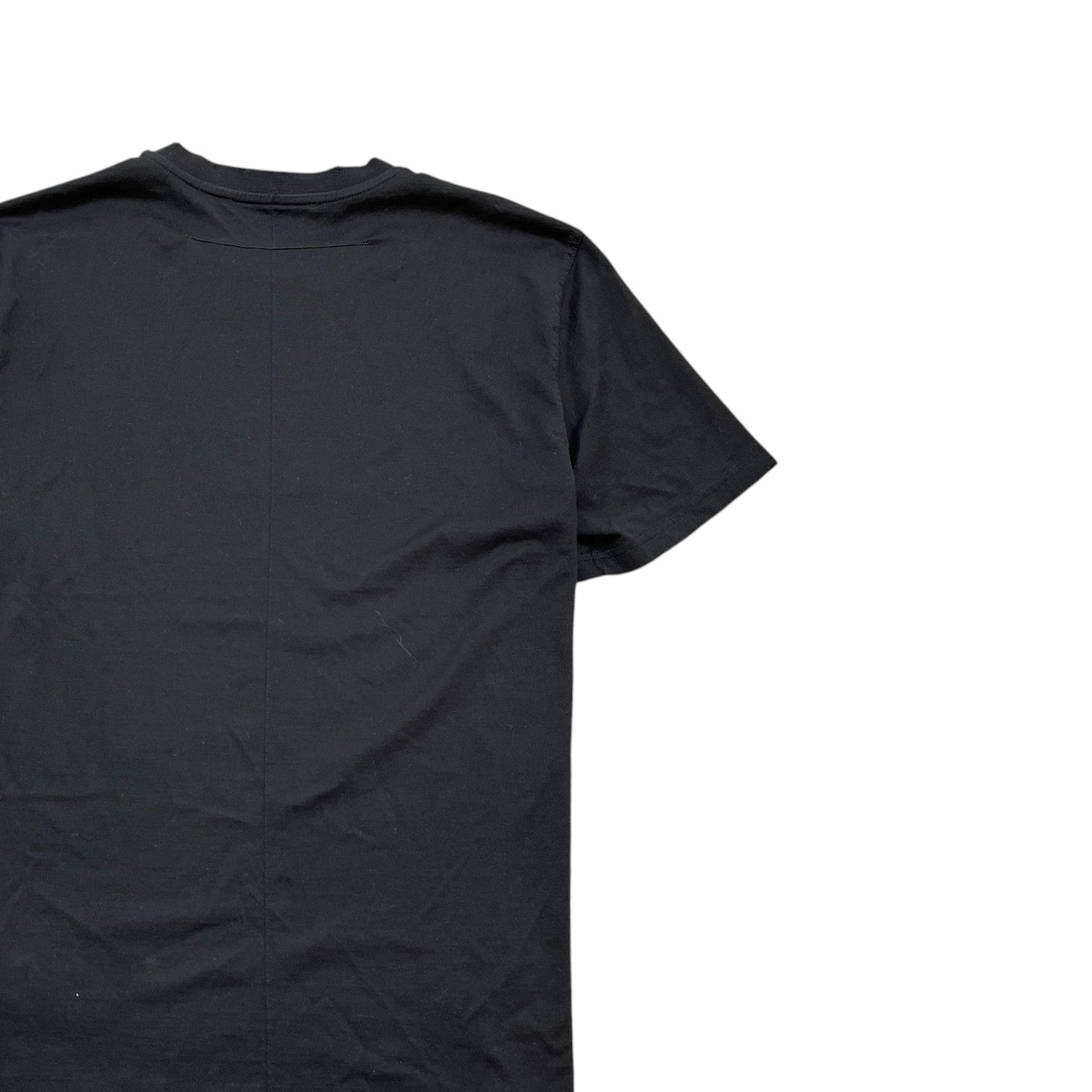 Men's Patch Logo Distressed T-Shirt Black Size L