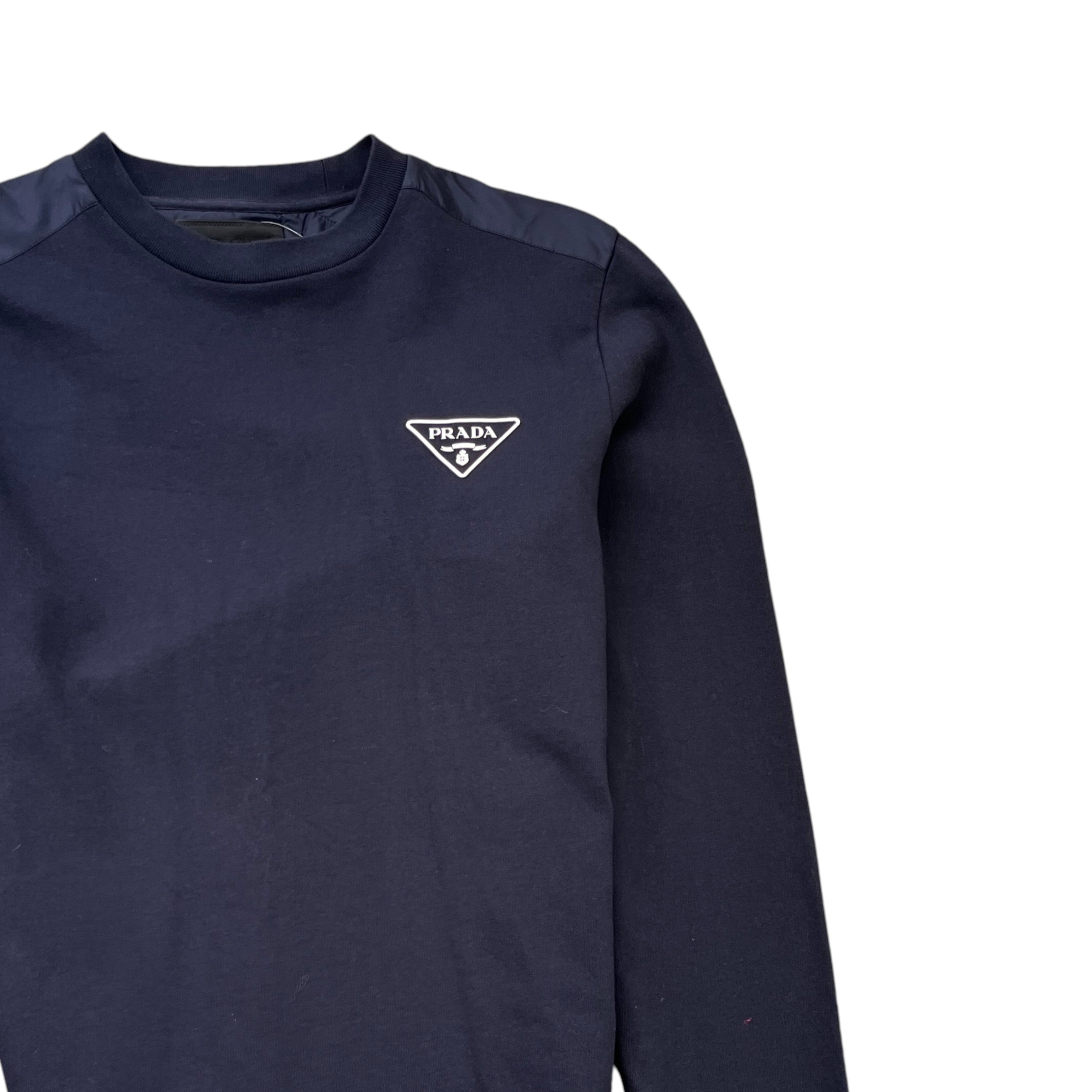 Men's Triangle Logo Sweatshirt Navy Size L