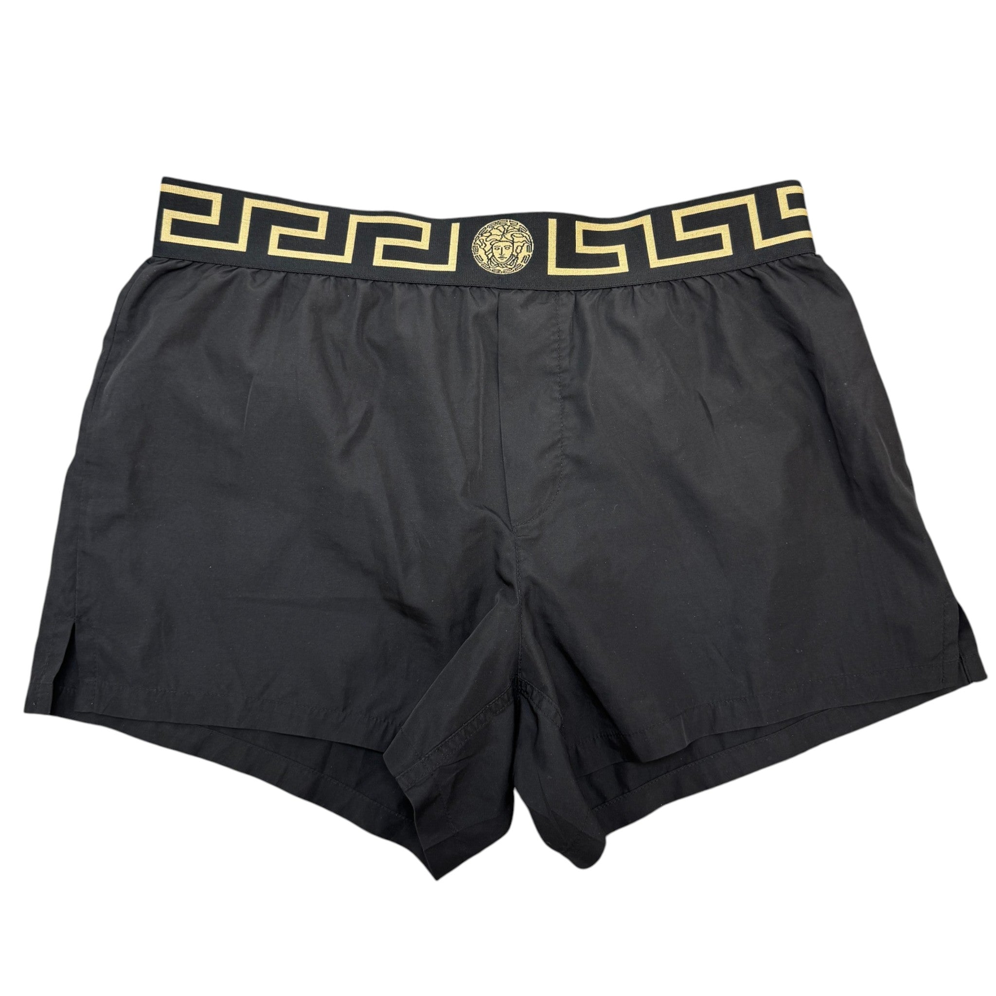 Men's Greca Border Swim Shorts Black Size M
