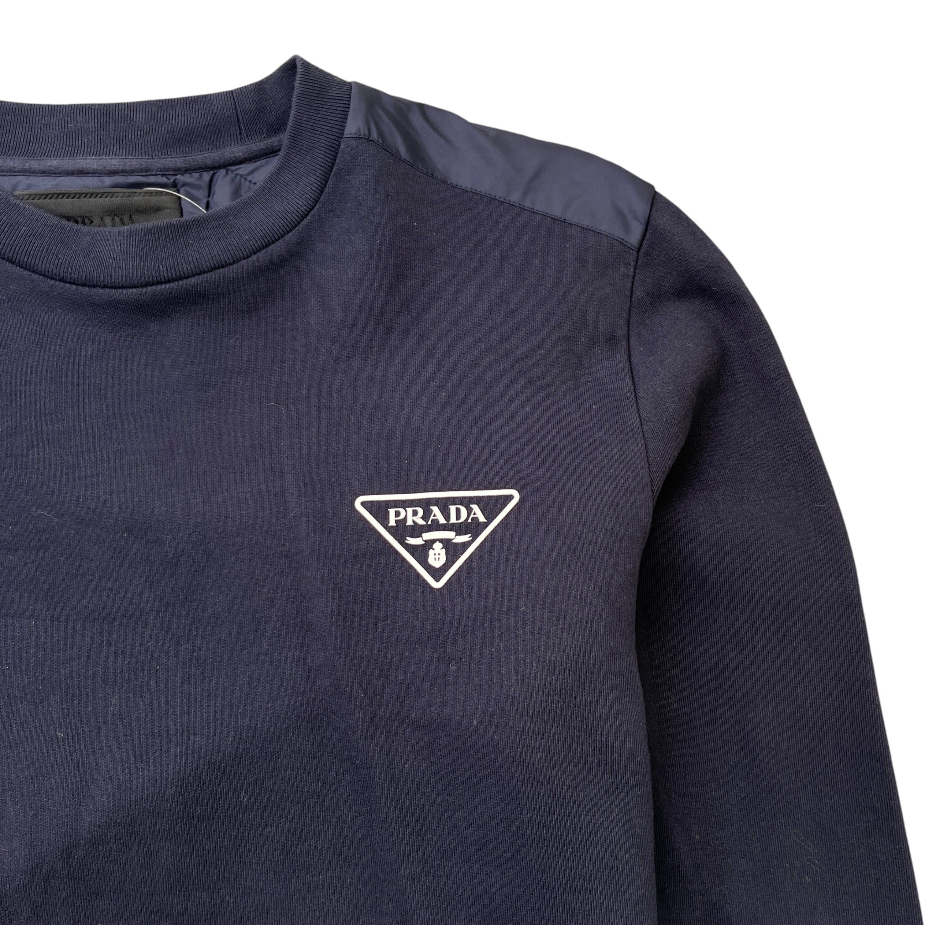 Men's Triangle Logo Sweatshirt Navy Size L