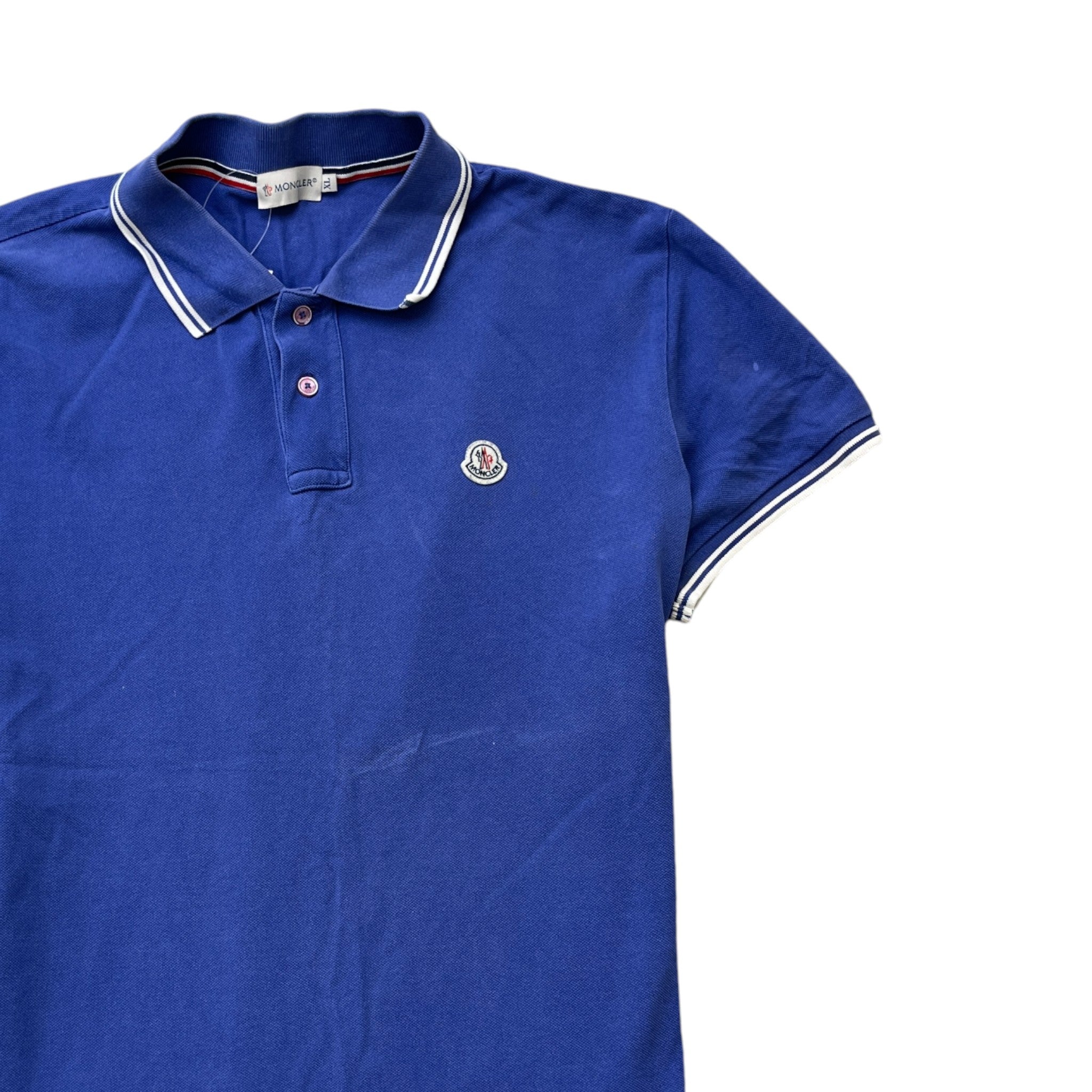 Men's Maglia Manica Corta Polo Shirt Blue Size L