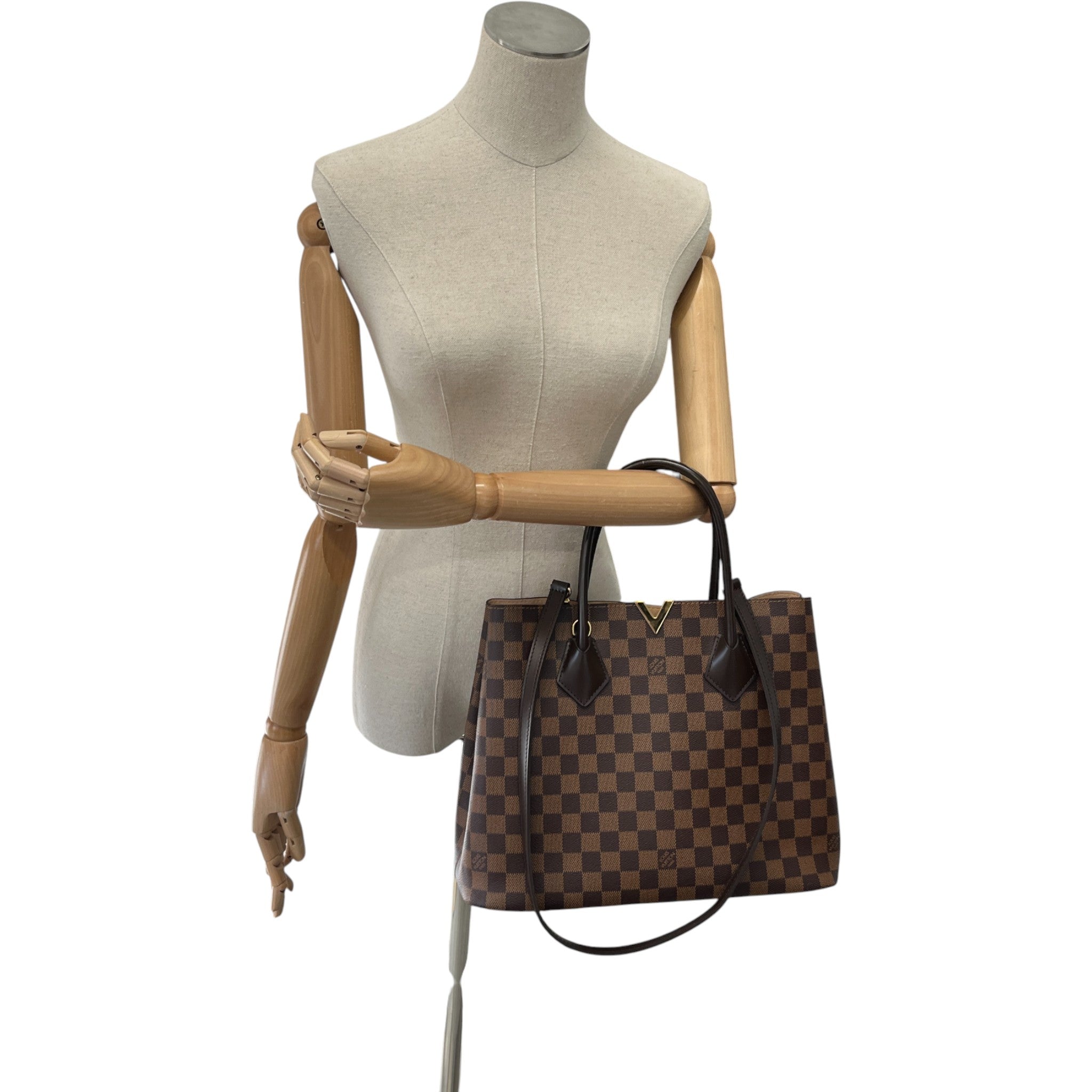 Women's Kensington Damier Ebene Handbag Brown