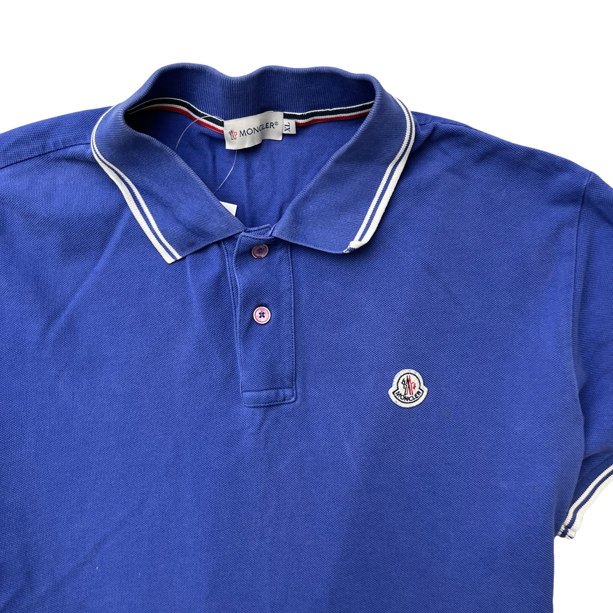 Men's Maglia Manica Corta Polo Shirt Blue Size L