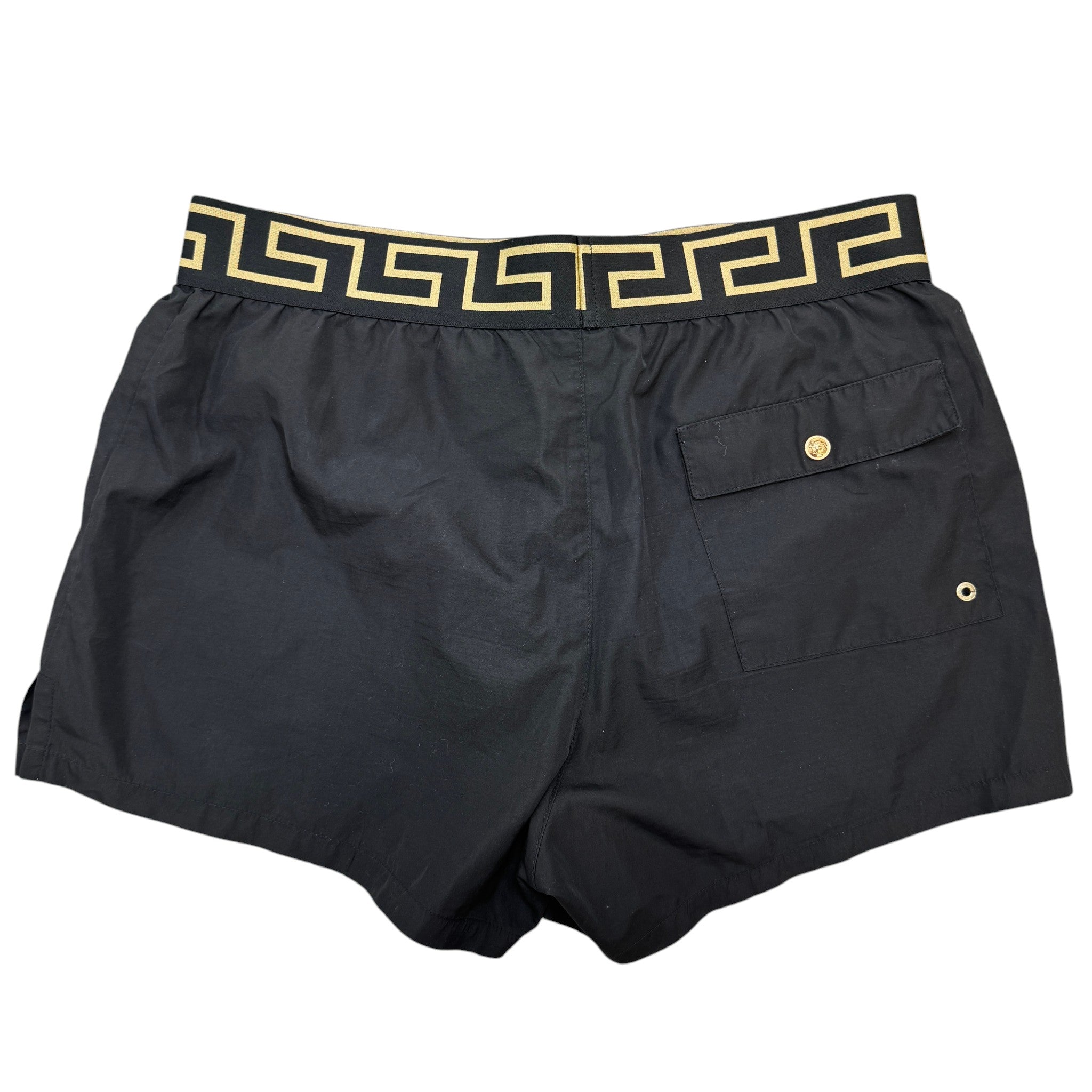 Men's Greca Border Swim Shorts Black Size M