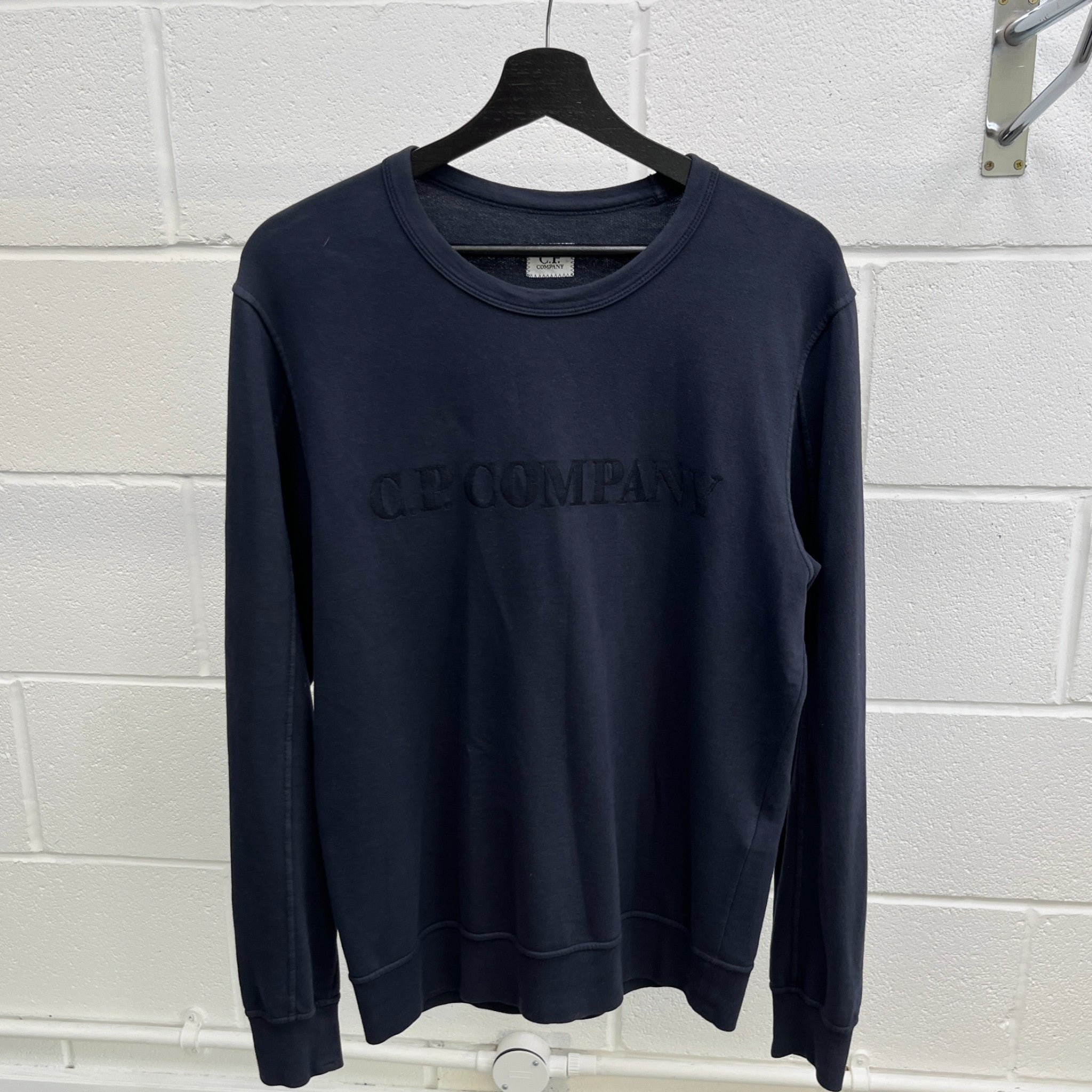 Men's Embroidered Logo Sweatshirt Navy Size S