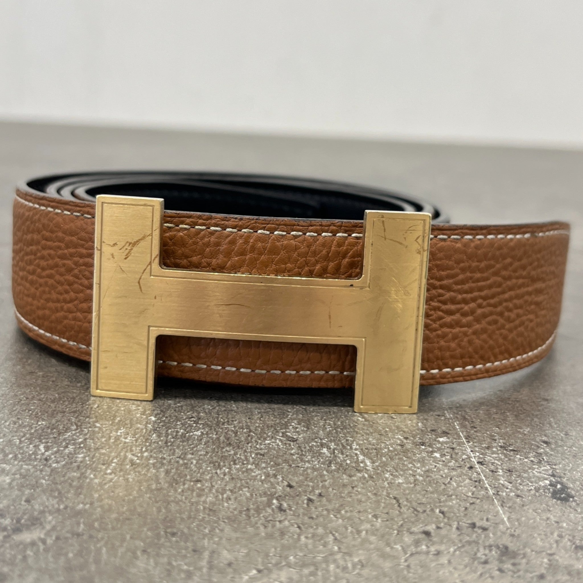 Men's Reversible H Belt Black