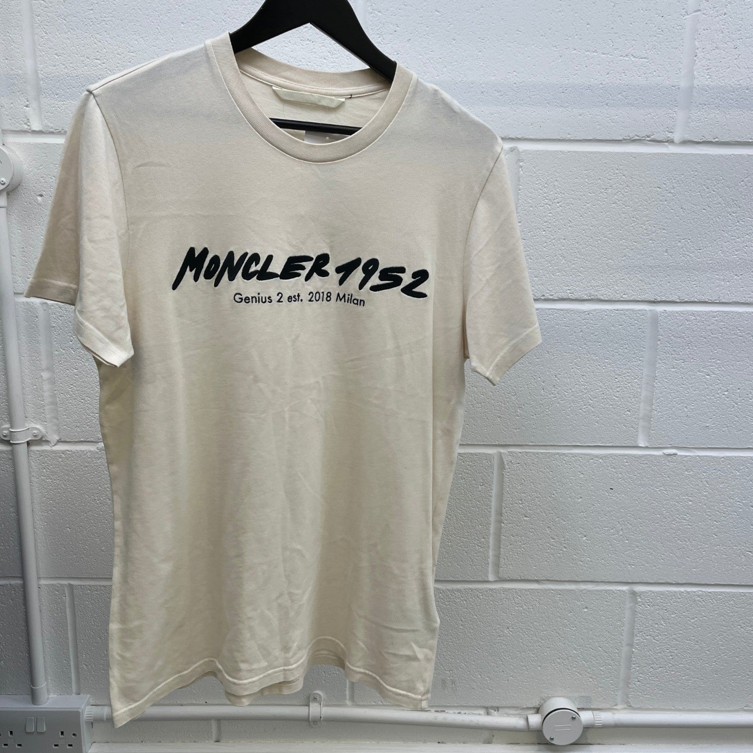 Men's Ss Logo T-Shirt Beige Size M