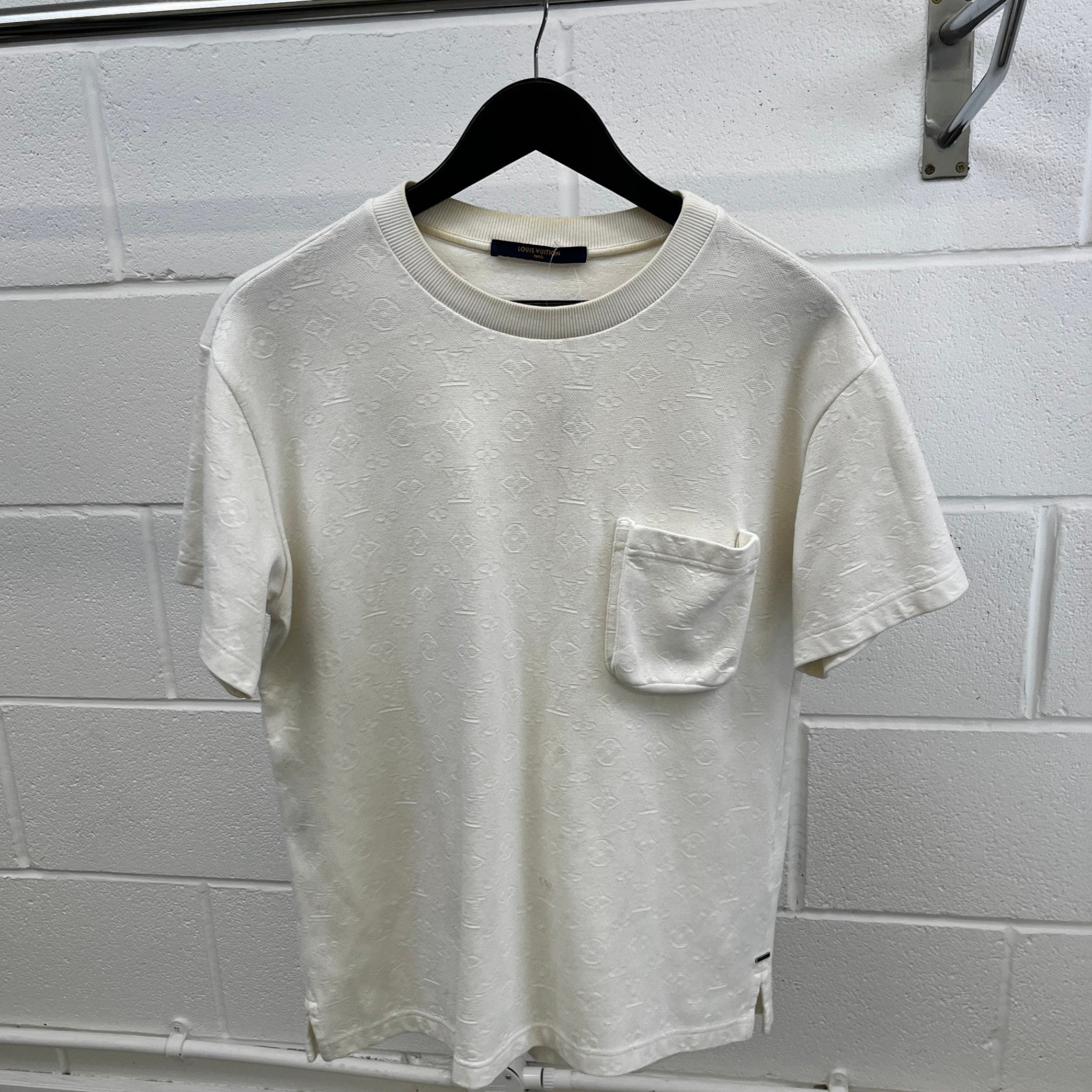 Men's Monogram 3D Pocket T-Shirt White Size S