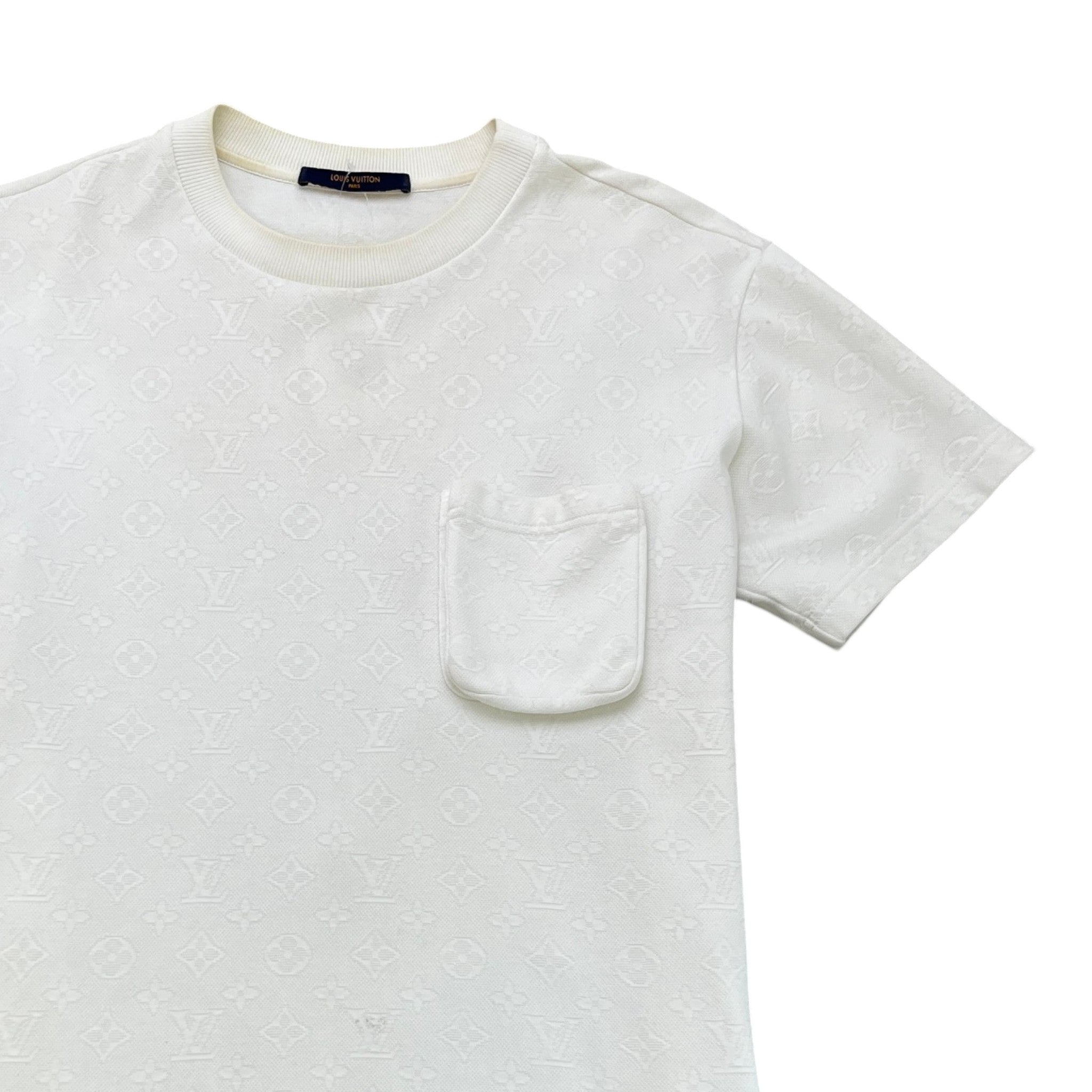 Men's Monogram 3D Pocket T-Shirt White Size S