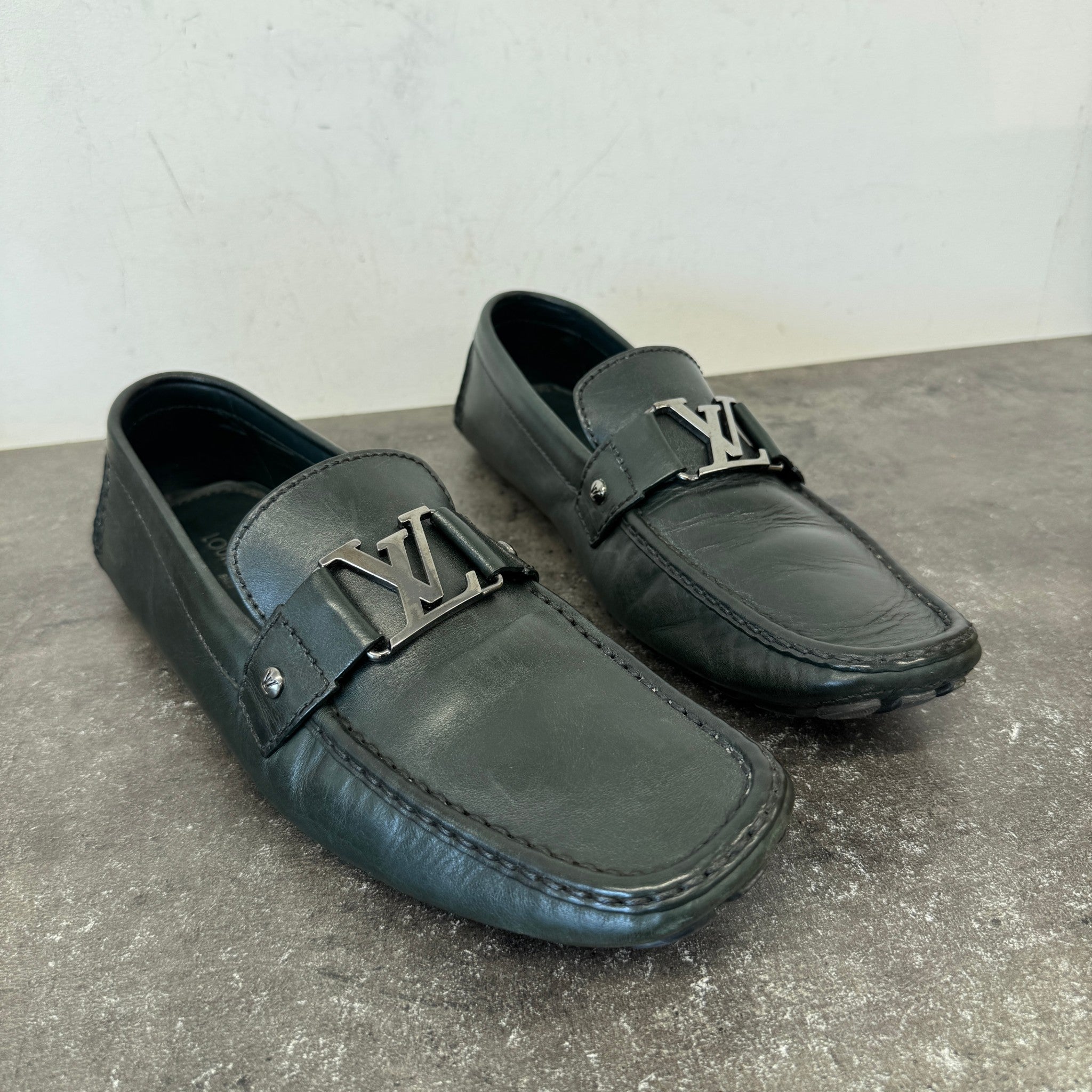 Men's Monte Carlo Moccasins Loafers Black Size EU 44.5 / UK 10.5