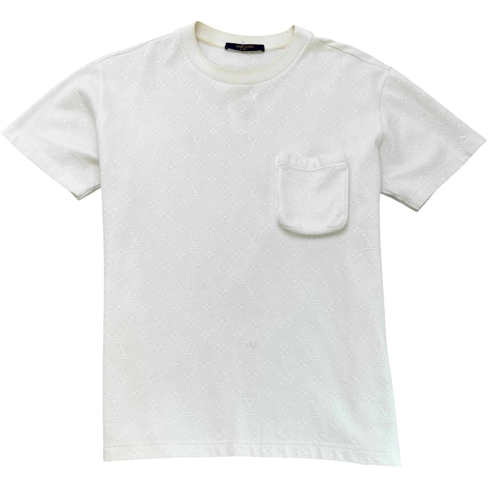 Men's Monogram 3D Pocket T-Shirt White Size S