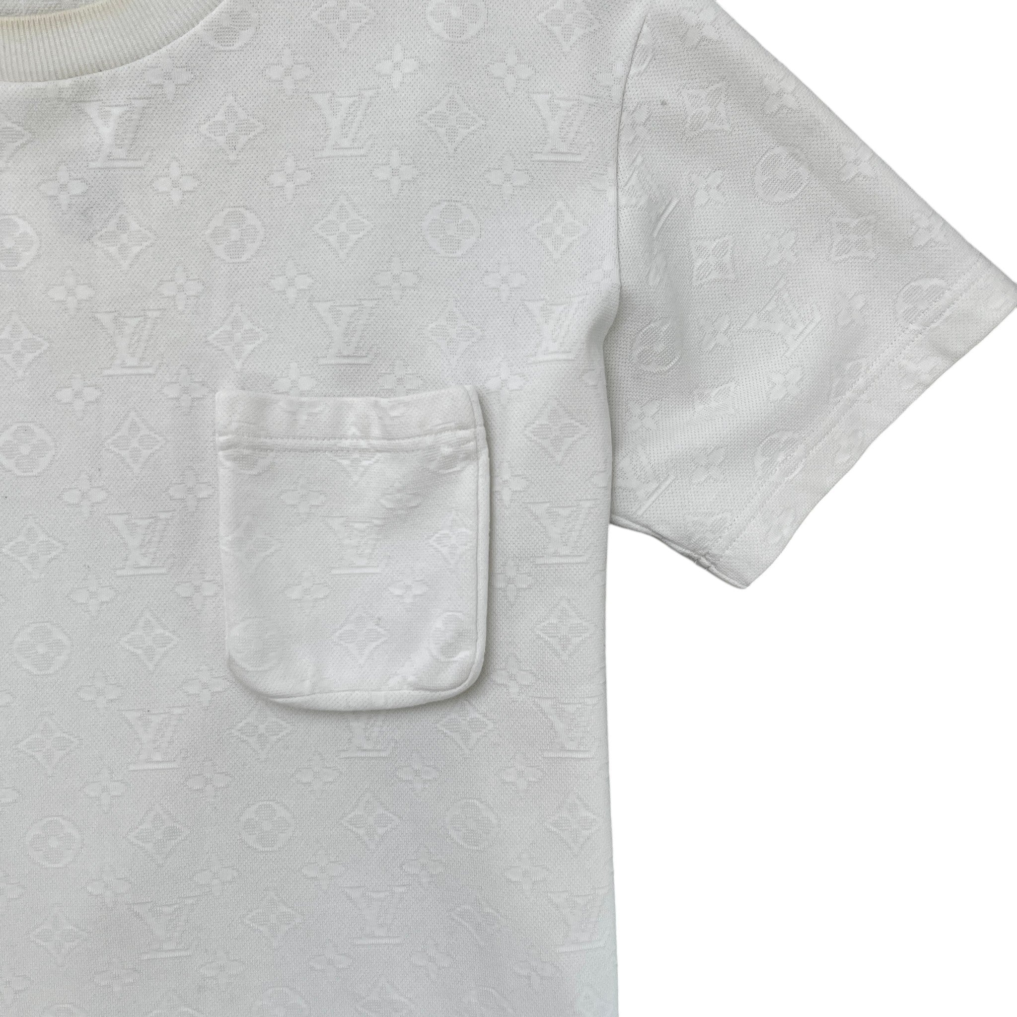 Men's Monogram 3D Pocket T-Shirt White Size S