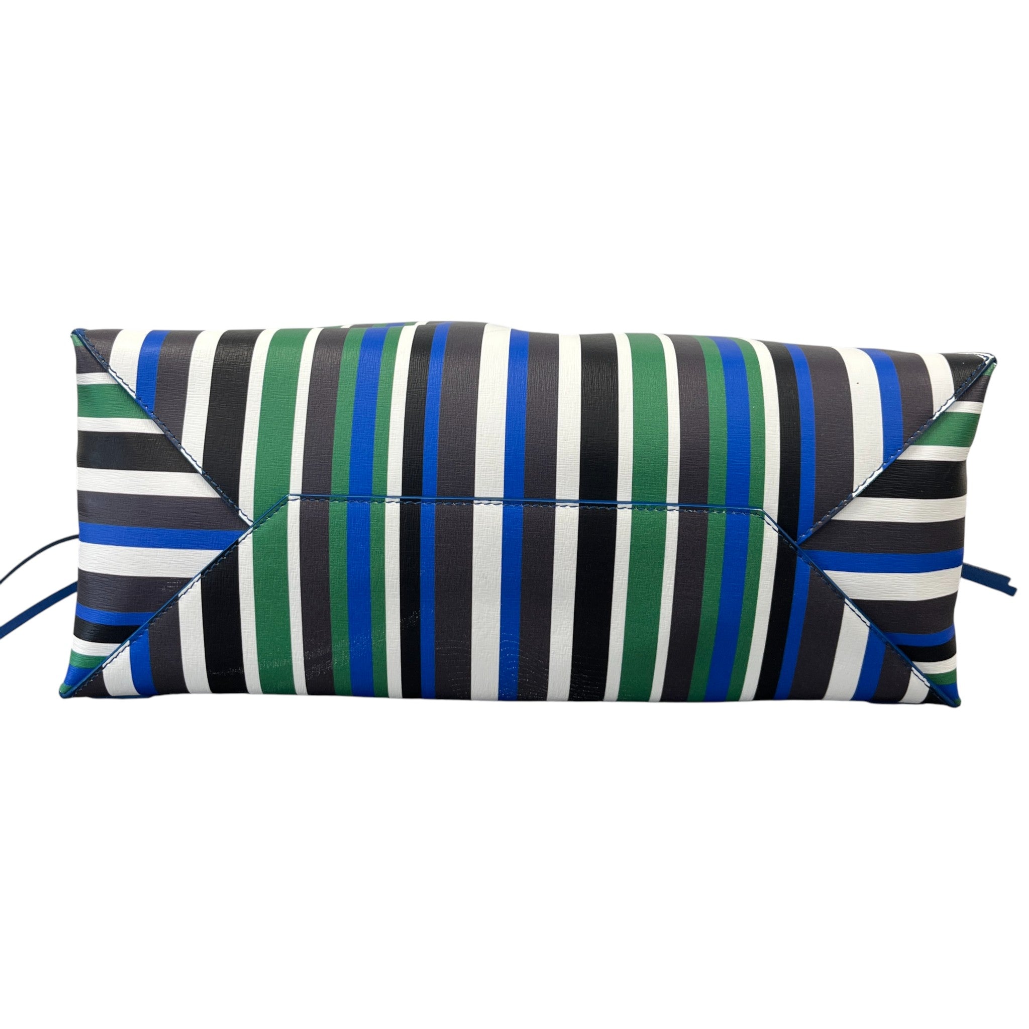 Women's Striped Papier B4 Zip Around Handbag Blue