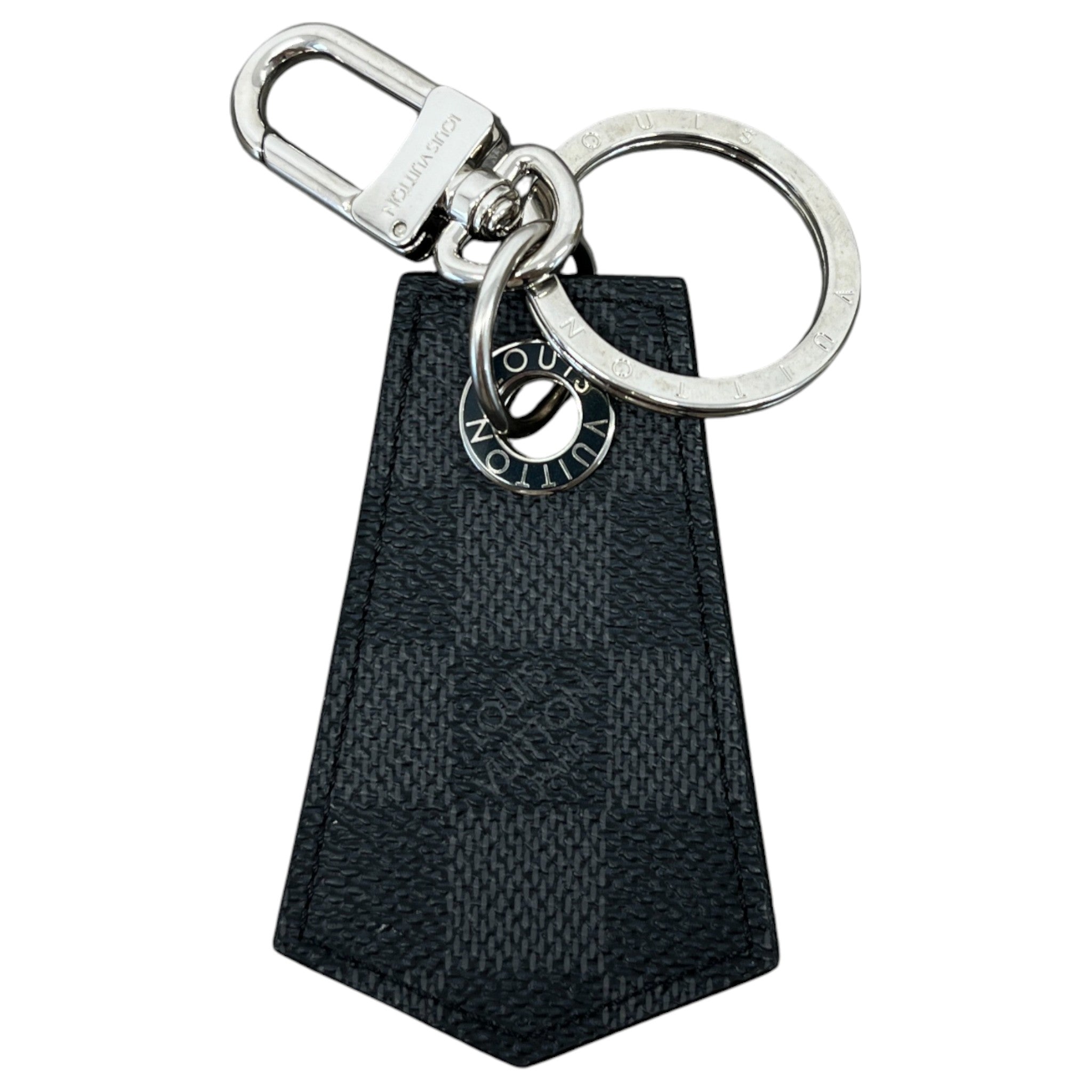 Men's Damier Graphite Enchappes Keyring Charcoal