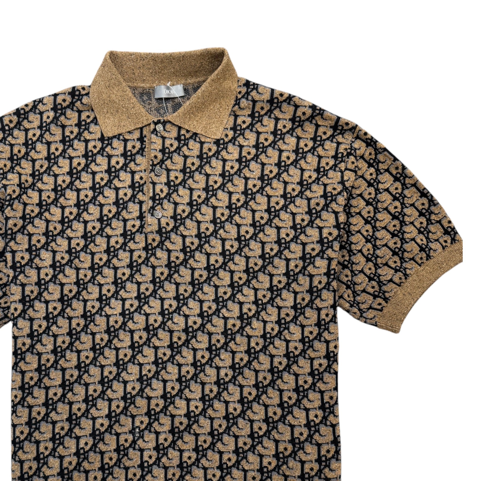Men's X Cactus Jack Oversized Oblique Polo Shirt Brown Size XS