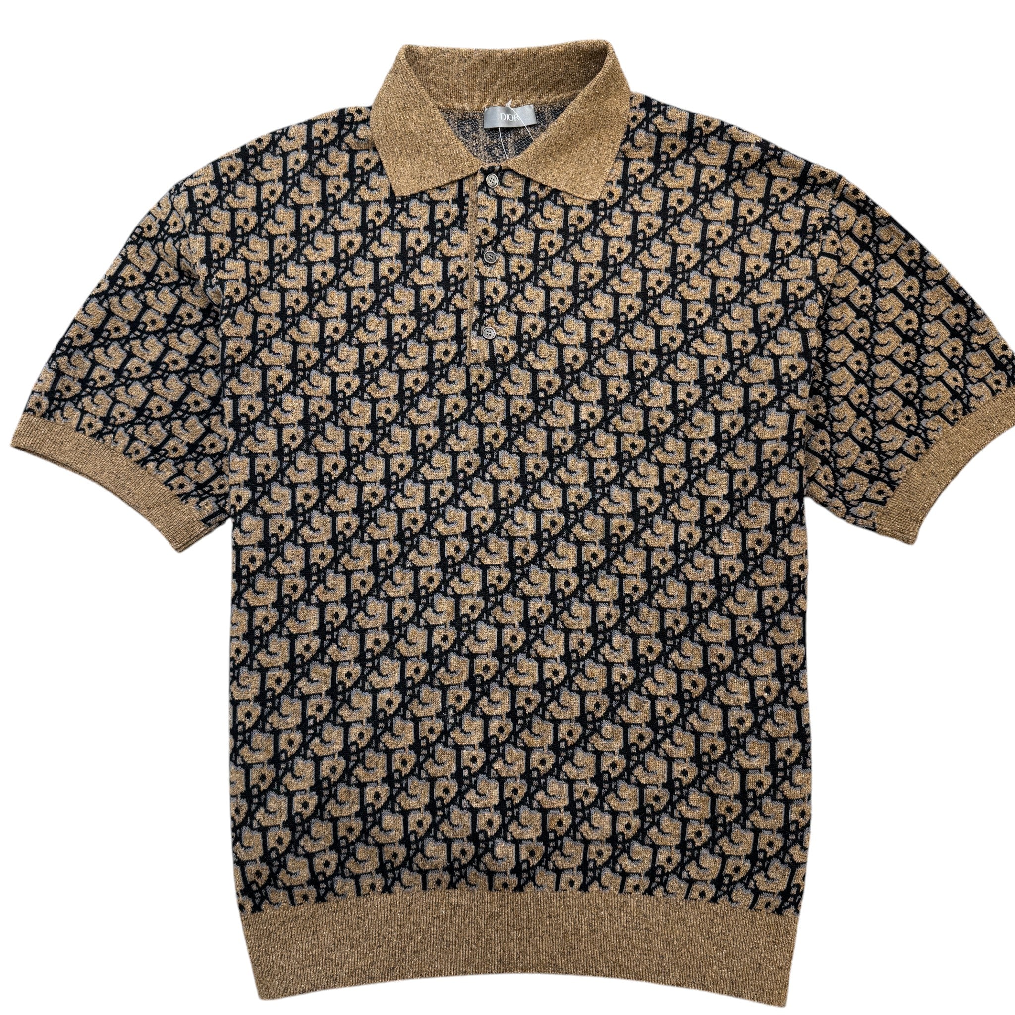 Men's X Cactus Jack Oversized Oblique Polo Shirt Brown Size XS
