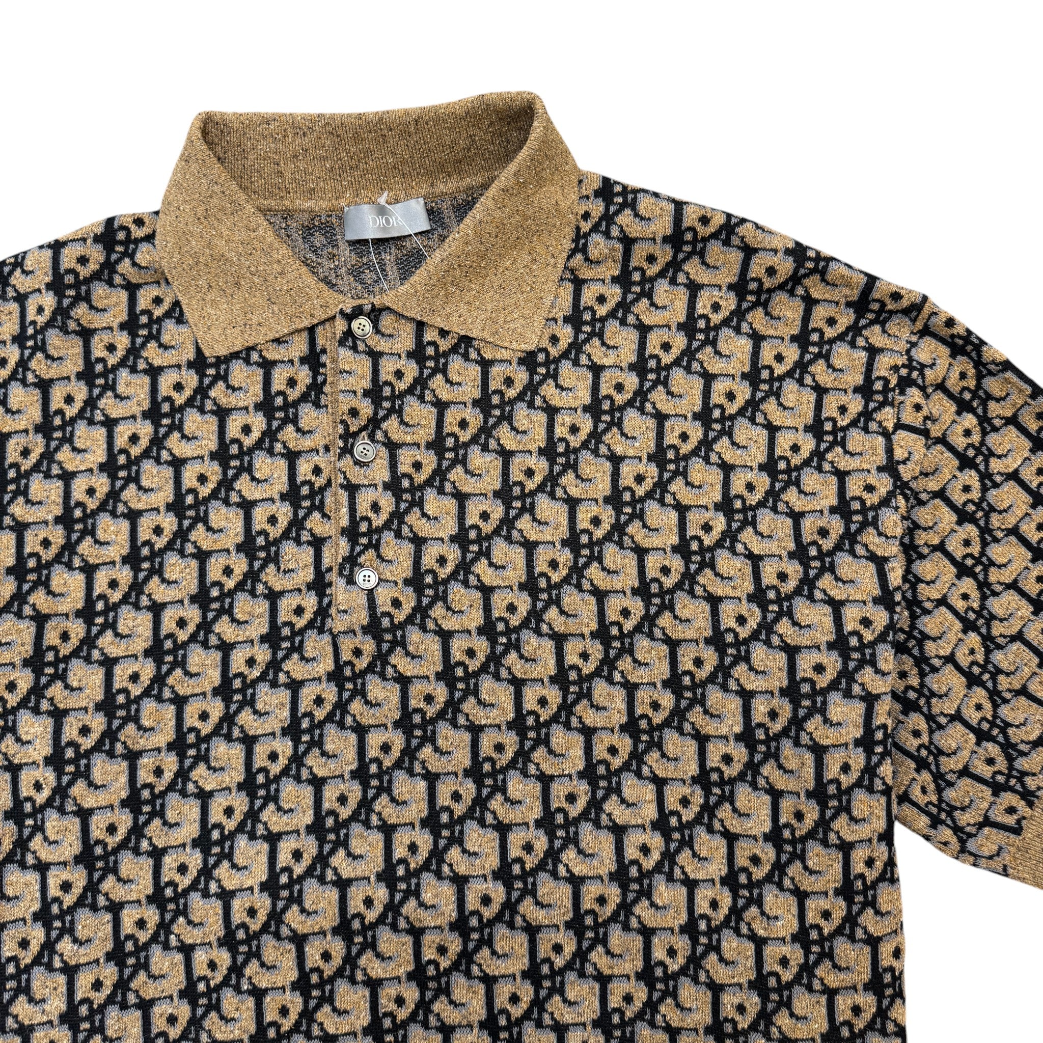 Men's X Cactus Jack Oversized Oblique Polo Shirt Brown Size XS
