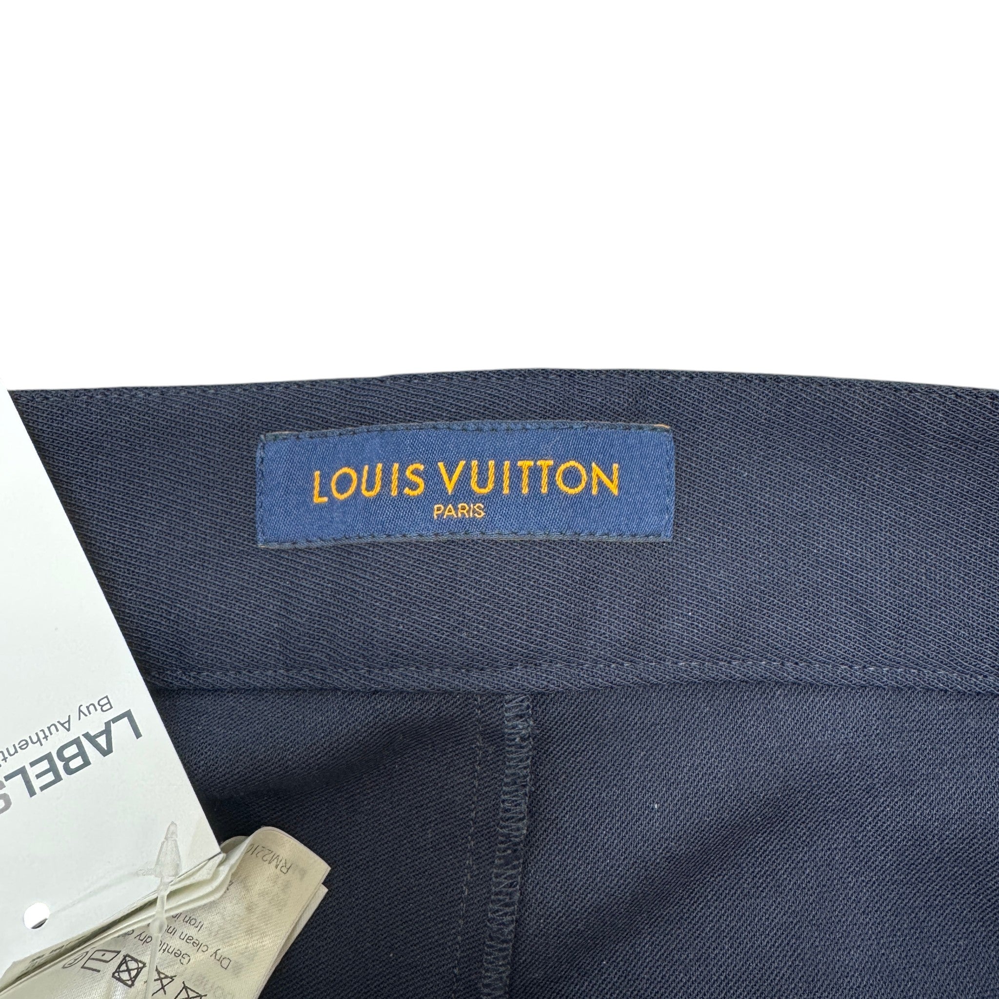 Men's Plaque Patch Pocket Trousers Navy Size Waist 42"