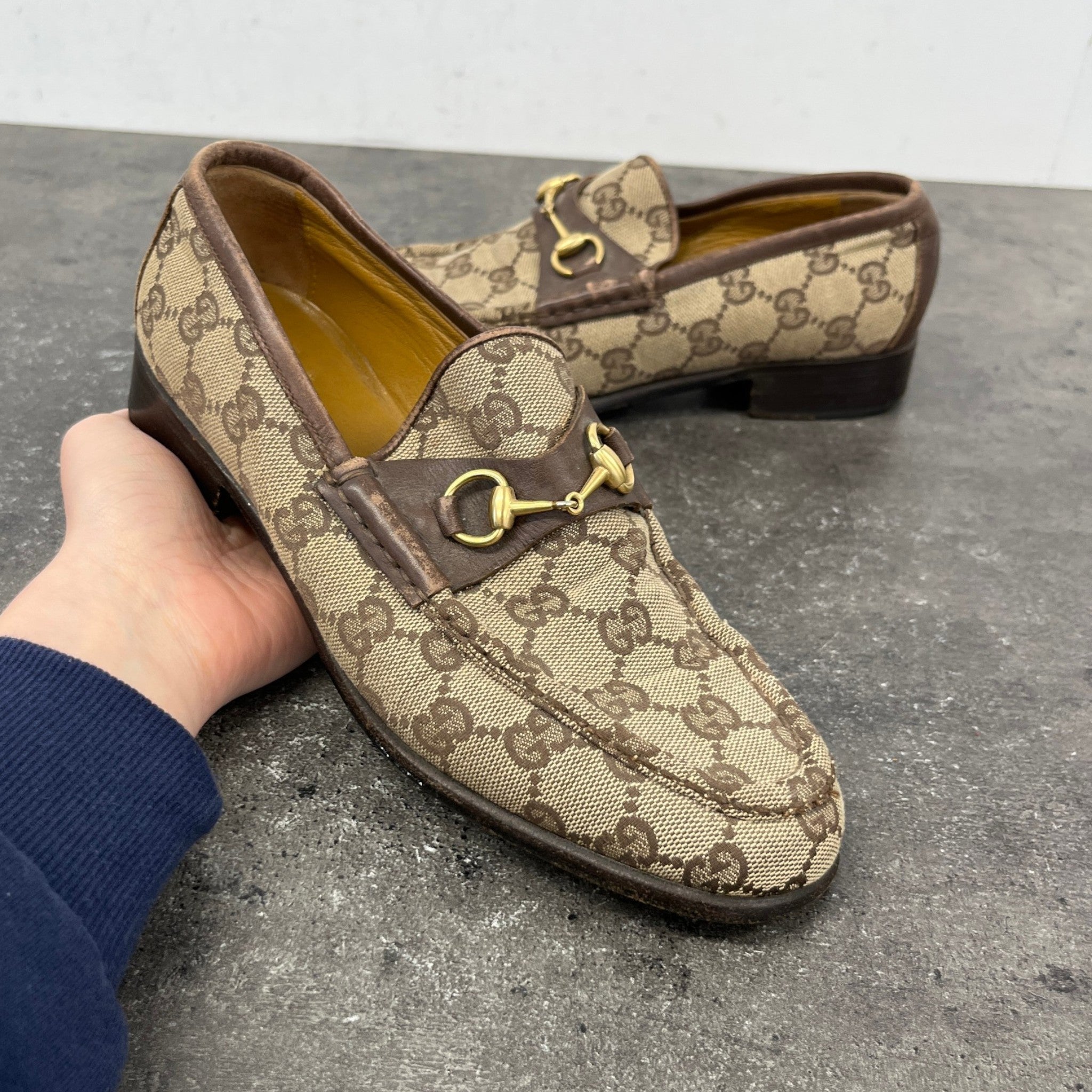 Women's Gg Supreme Loafers Beige Size EU 36.5 / UK 3.5