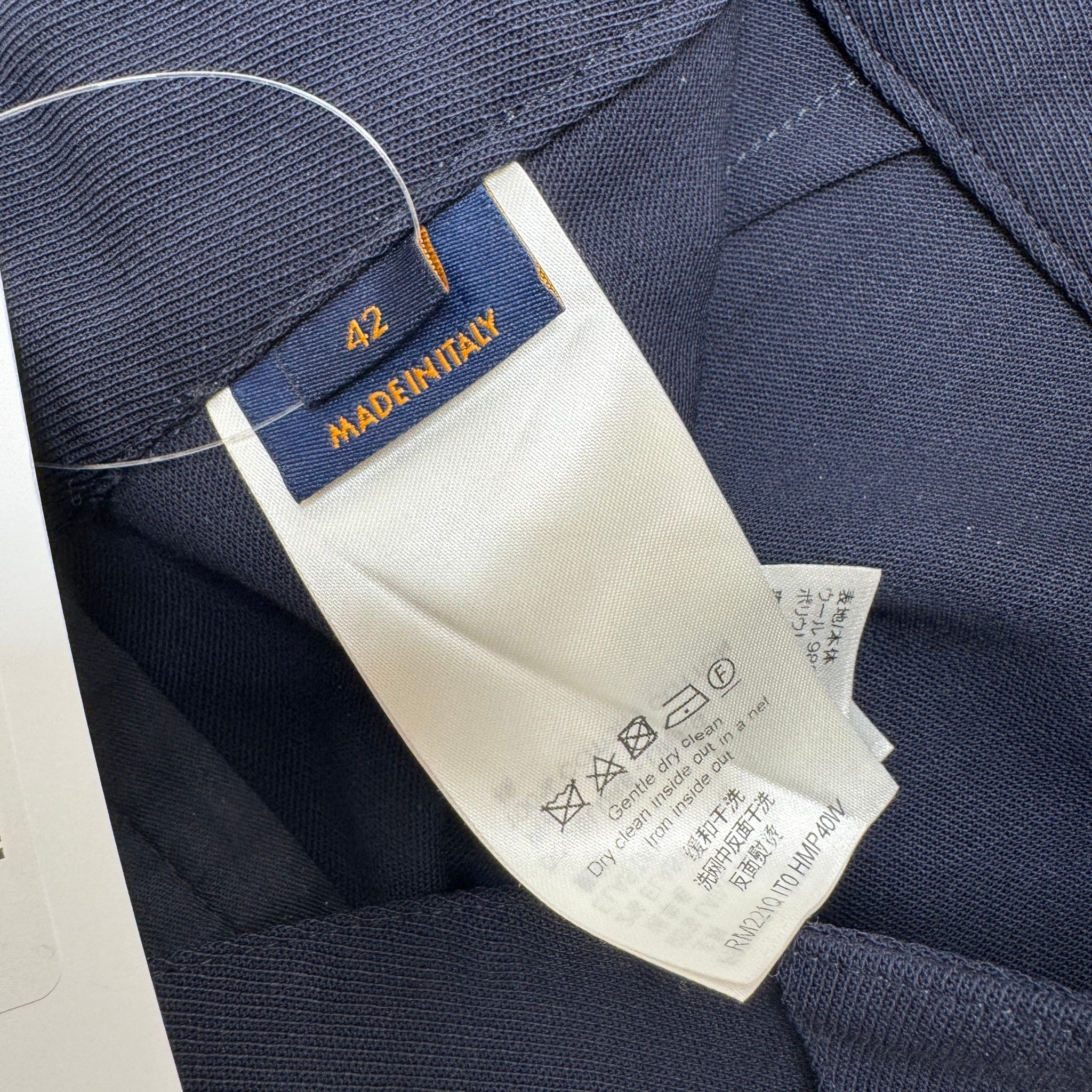 Men's Plaque Patch Pocket Trousers Navy Size Waist 42"
