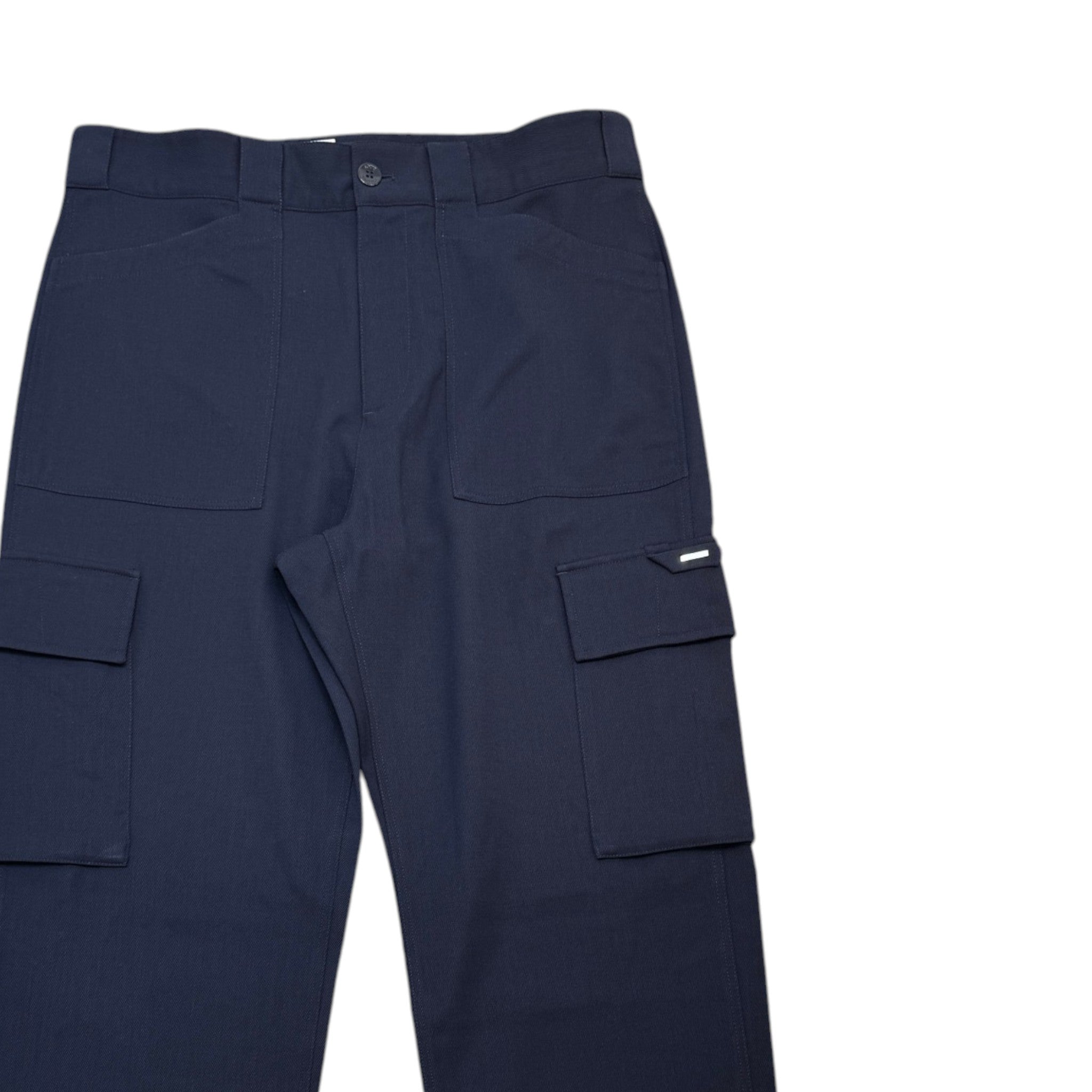 Men's Plaque Patch Pocket Trousers Navy Size Waist 42"