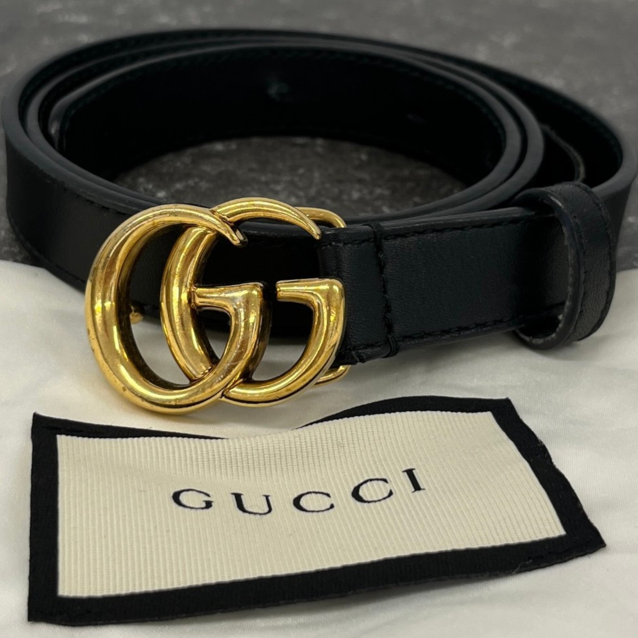Women's Interlocking G Belt Black Size 65cm / UK 2