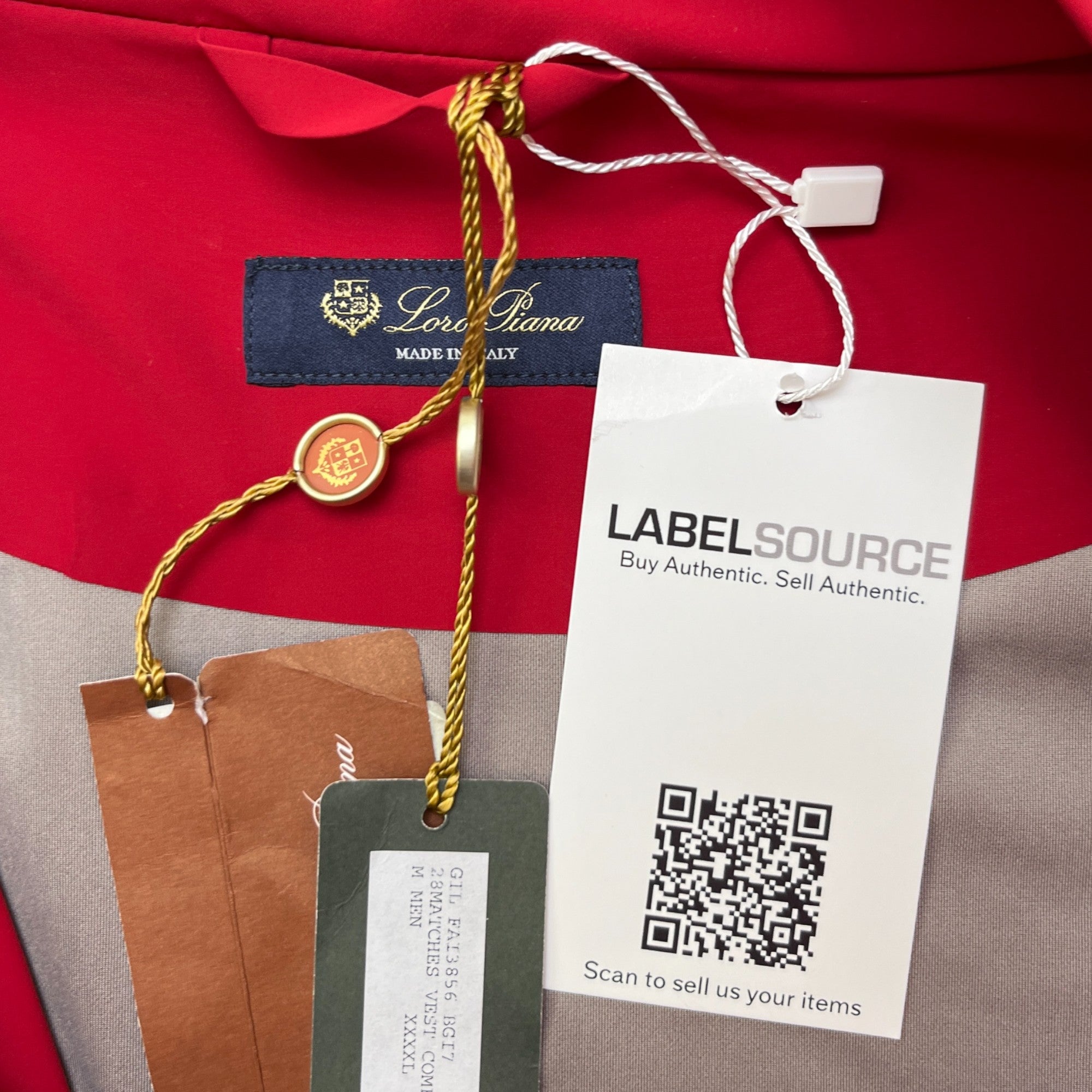 Men's Vest Gilet Red Size IT 58 / XXXXL