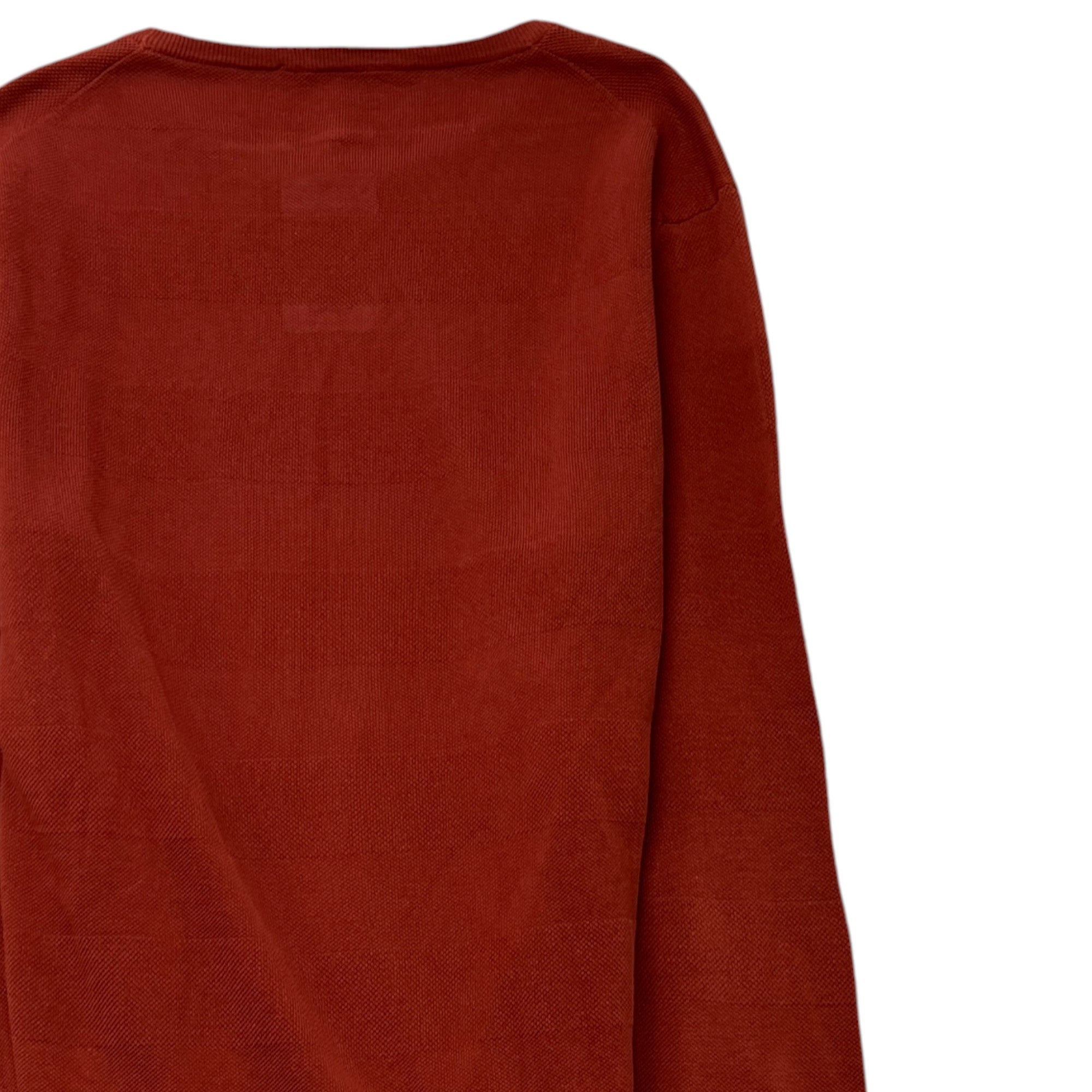 Men's Knitted Jumper Burnt Orange Size XXL