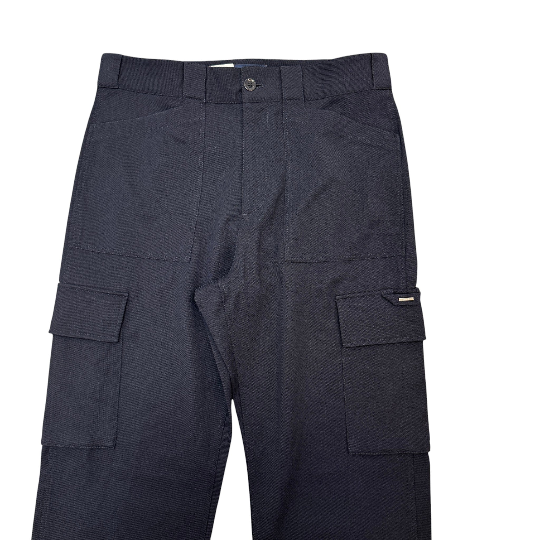 Men's Plaque Patch Pocket Trousers Navy Size Waist 42"