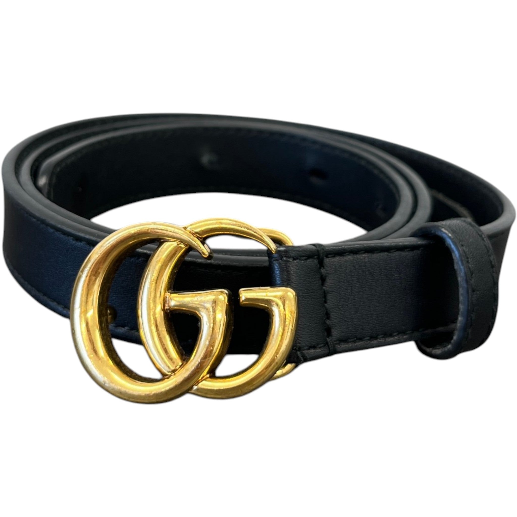 Women's Interlocking G Belt Black Size 65cm / UK 2