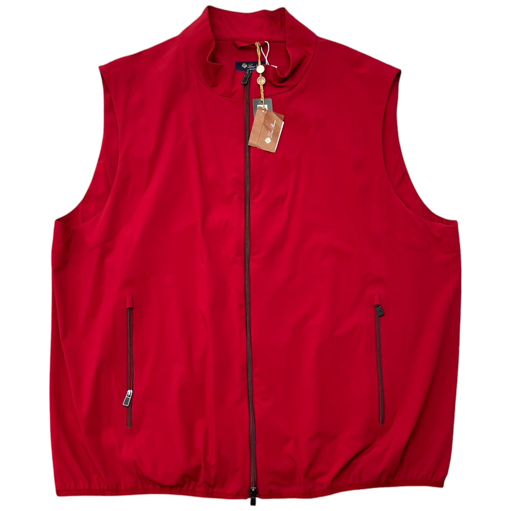 Men's Vest Gilet Red Size IT 58 / XXXXL