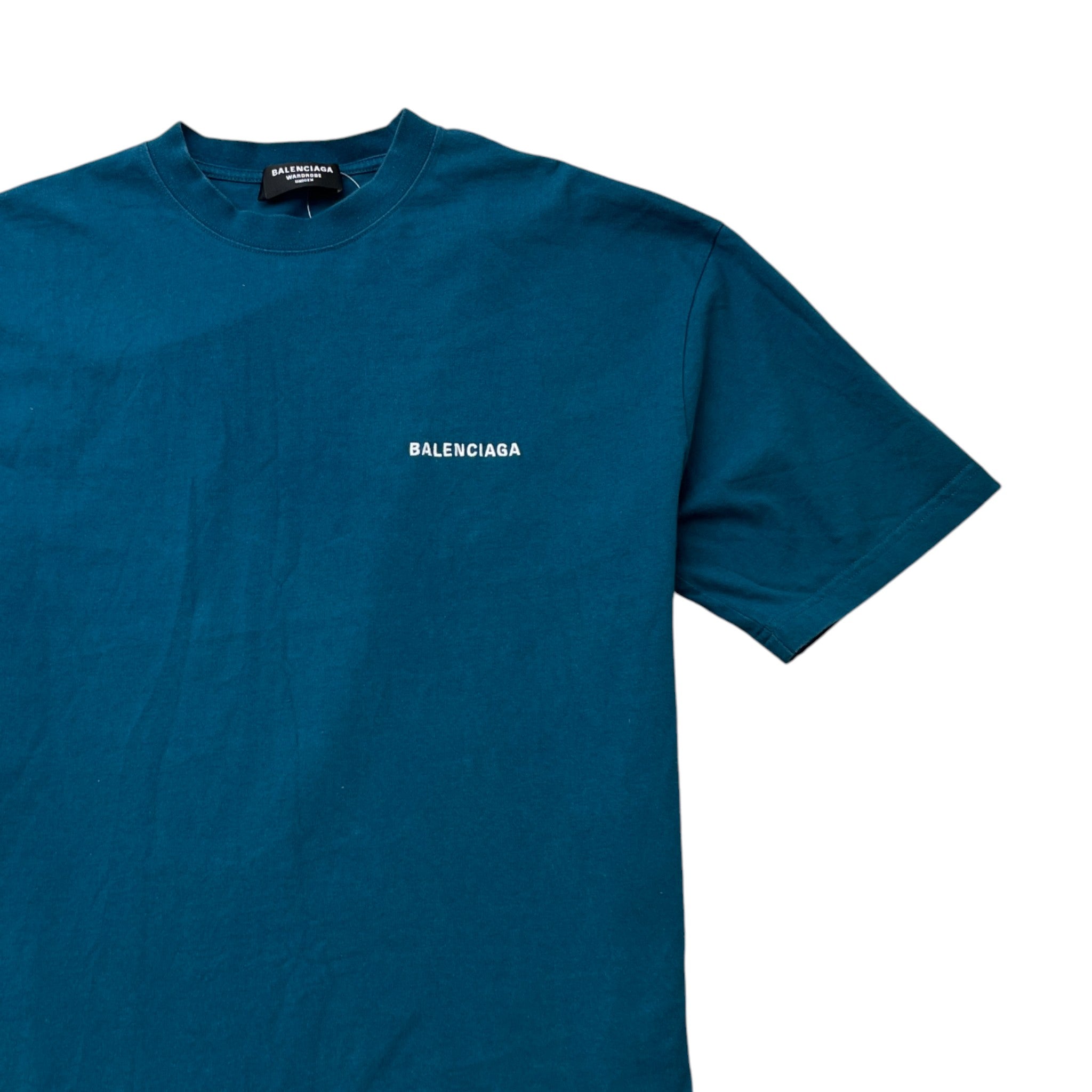 Men's Embroidered Logo T-Shirt Blue Size M