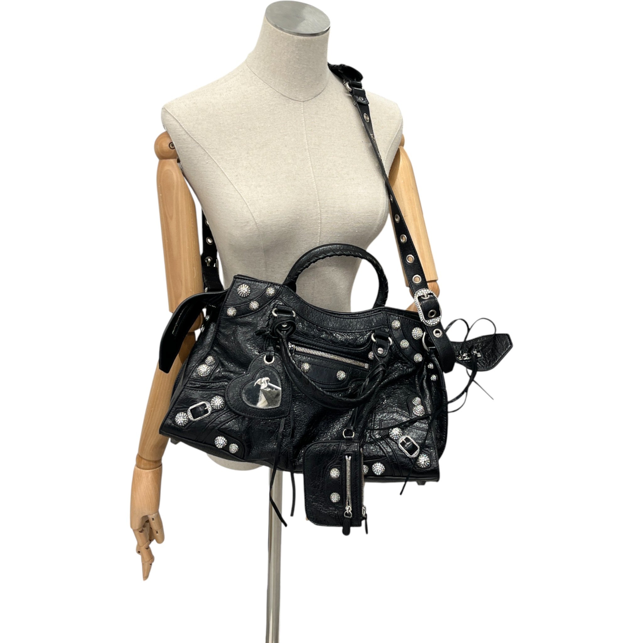 Women's Medium Le Cagole City Bag Black