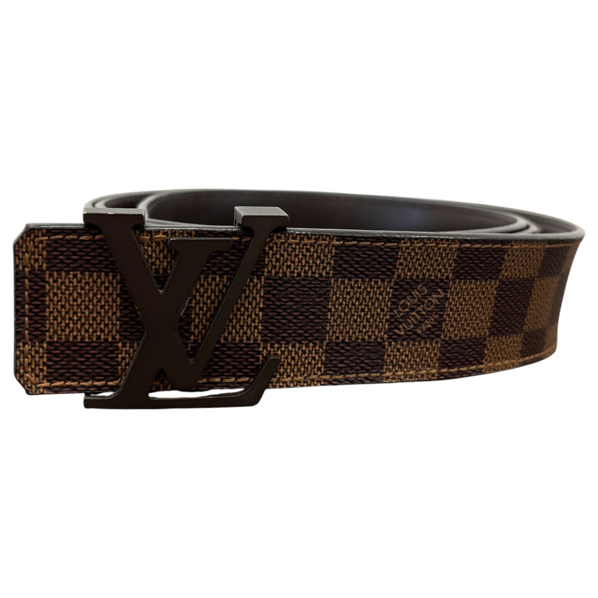 Men's Damier Ebene Belt Brown Size Waist 42"