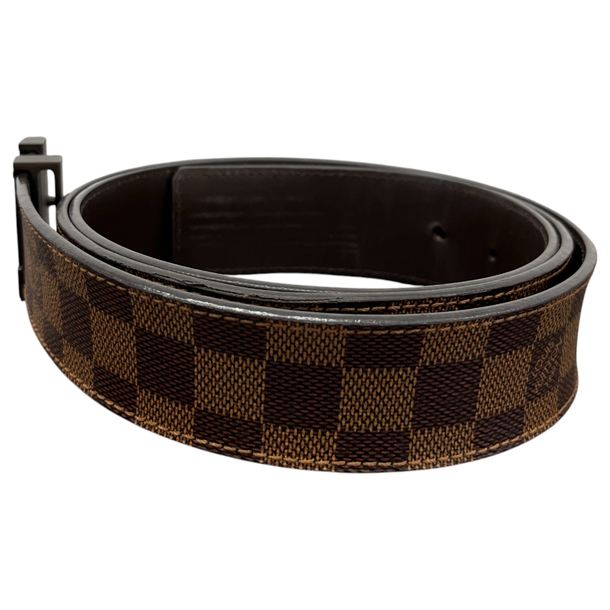 Men's Damier Ebene Belt Brown Size Waist 42"
