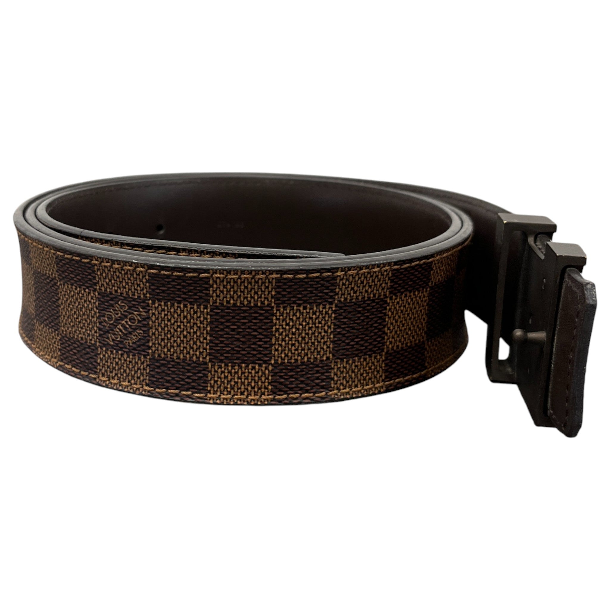 Men's Damier Ebene Belt Brown Size Waist 42"