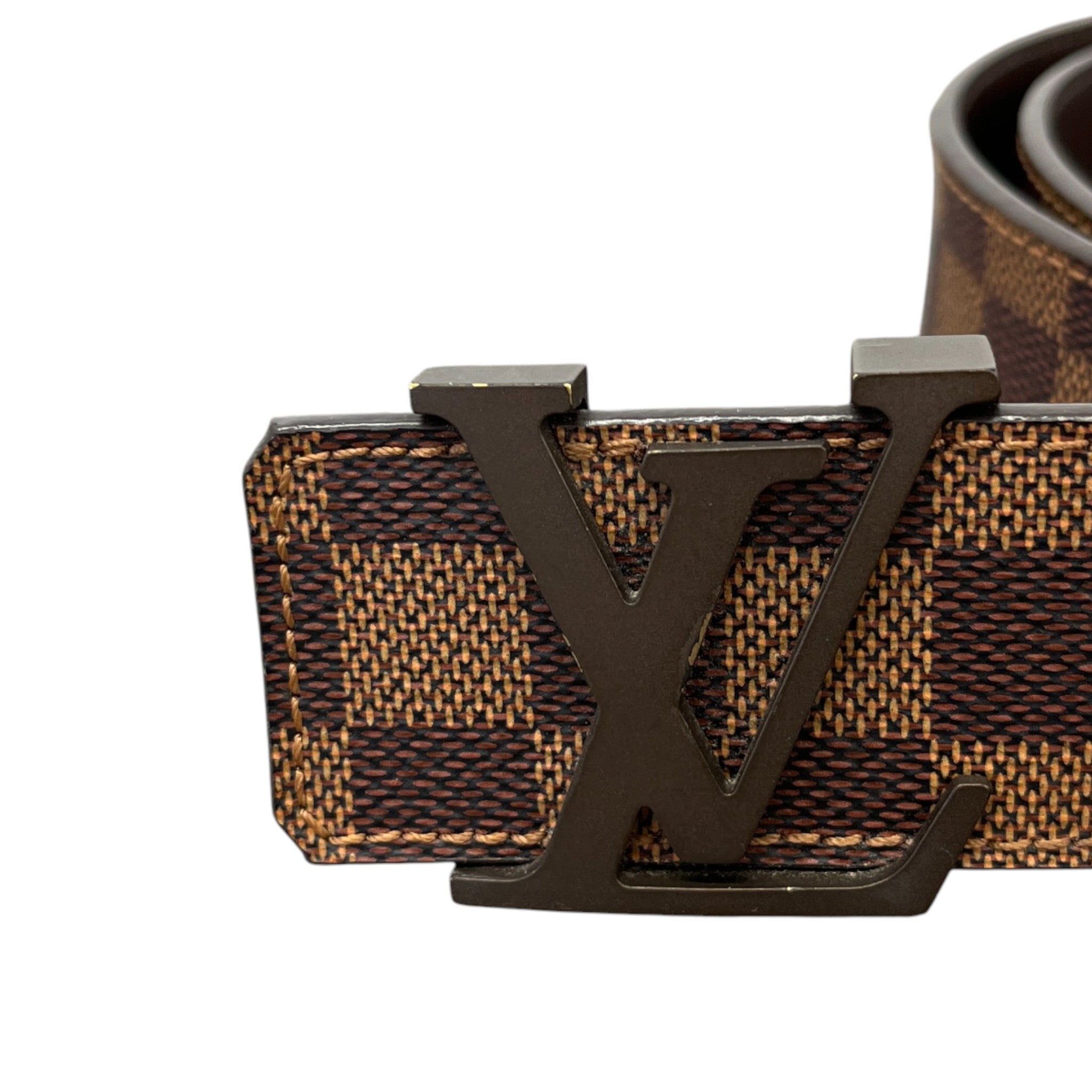 Men's Damier Ebene Belt Brown Size Waist 42"