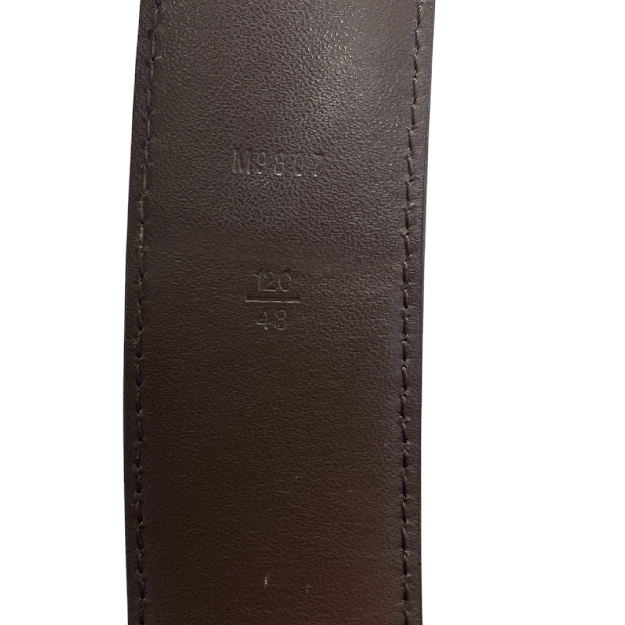 Men's Damier Ebene Belt Brown Size Waist 42"