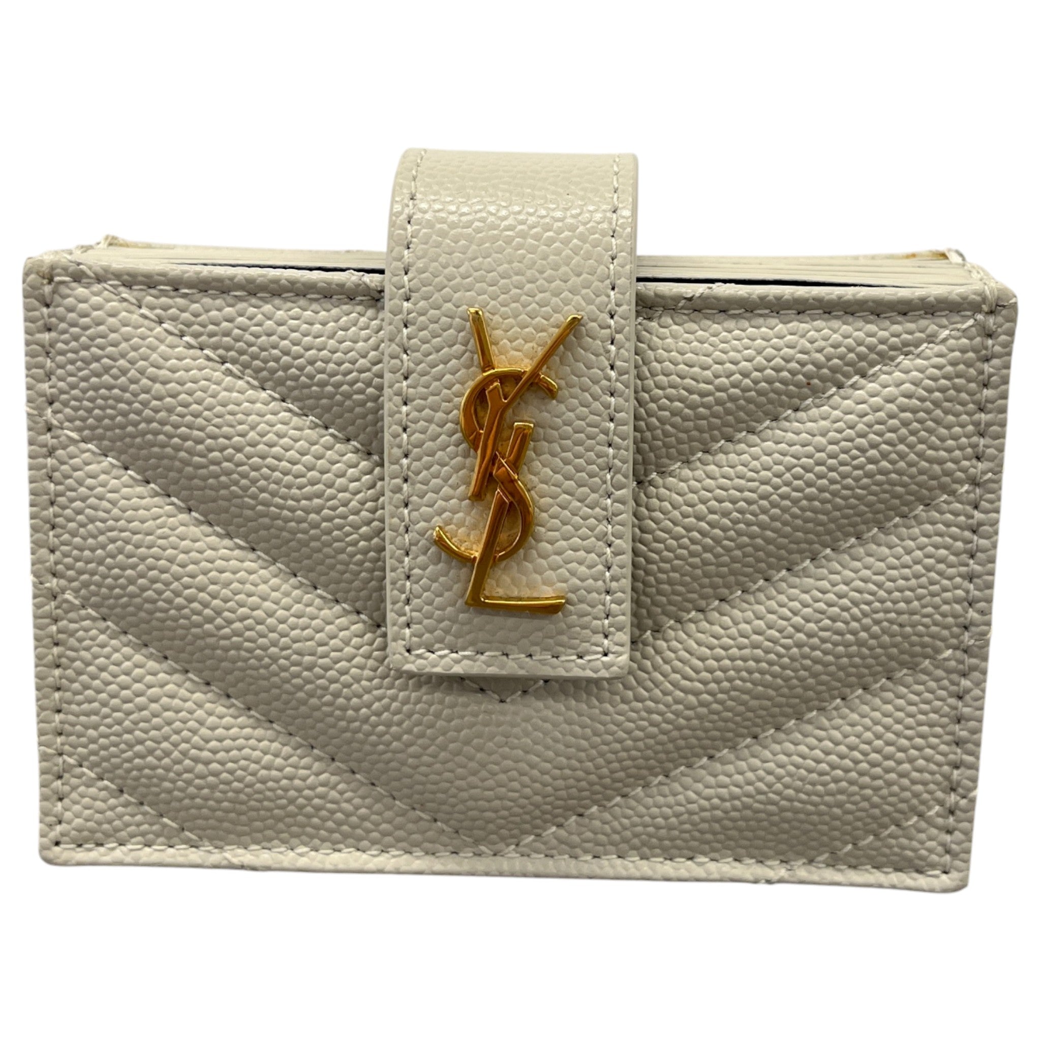 Women's Leather Logo Card Holder Beige