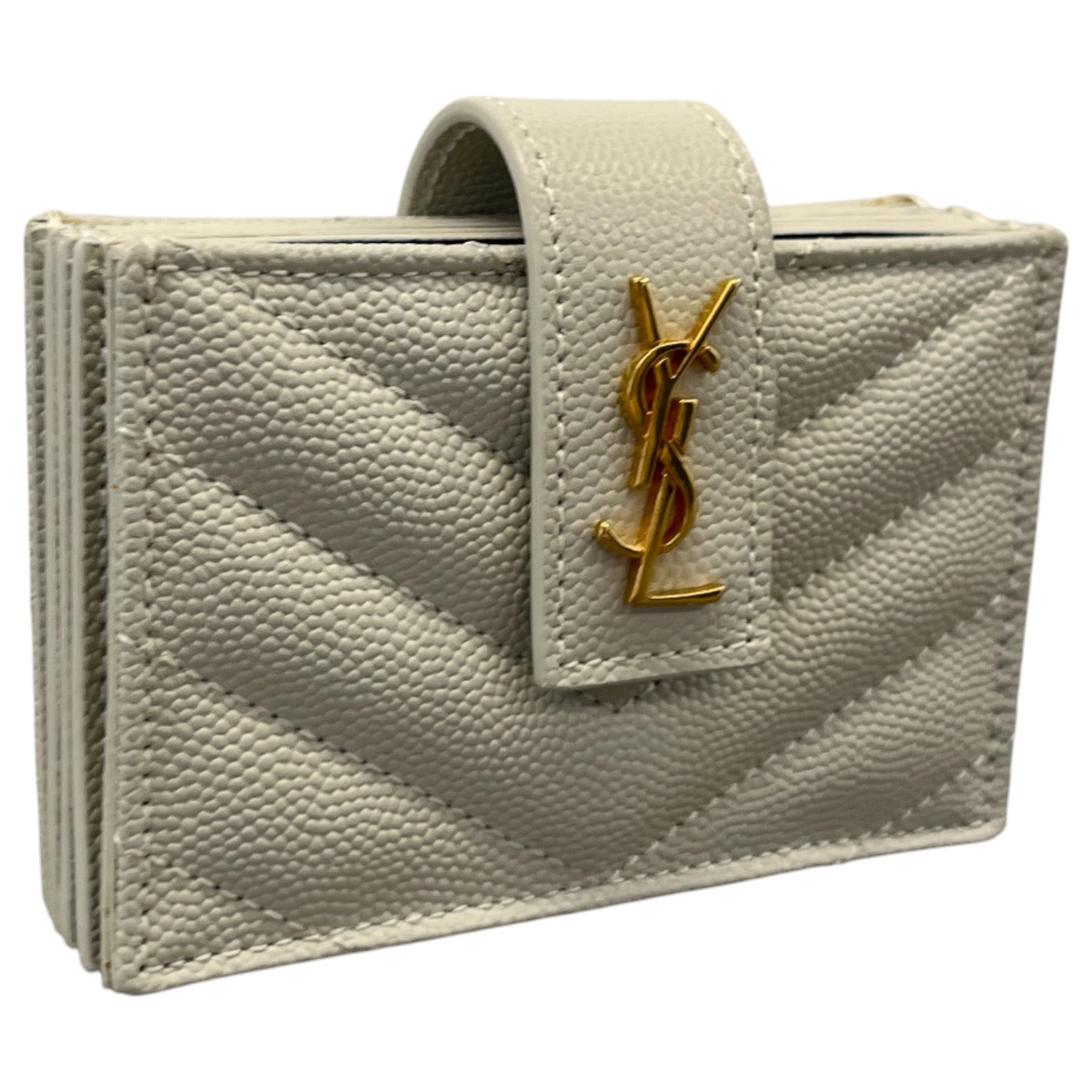 Women's Leather Logo Card Holder Beige