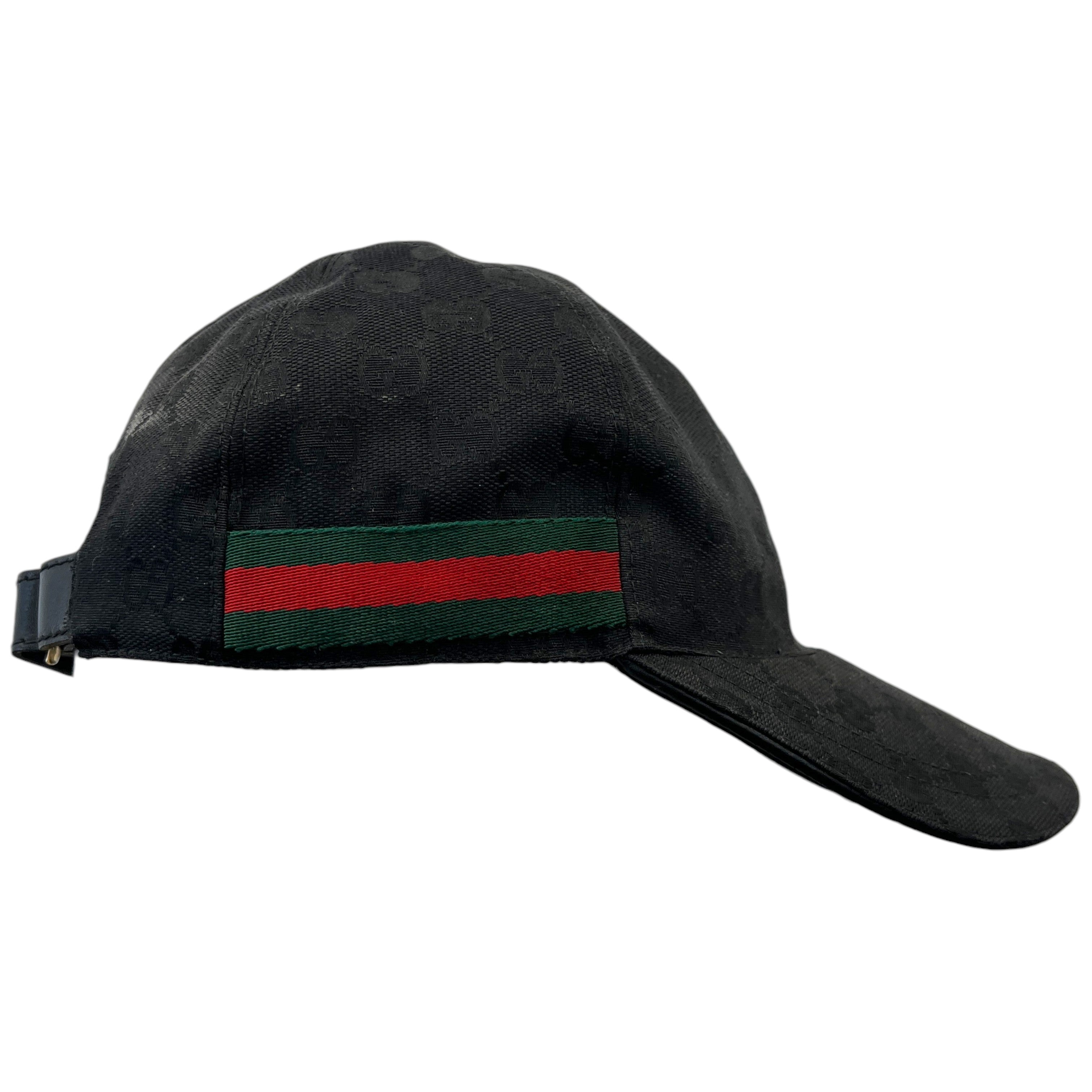 Men's Gg Canvas Hat Black Size S