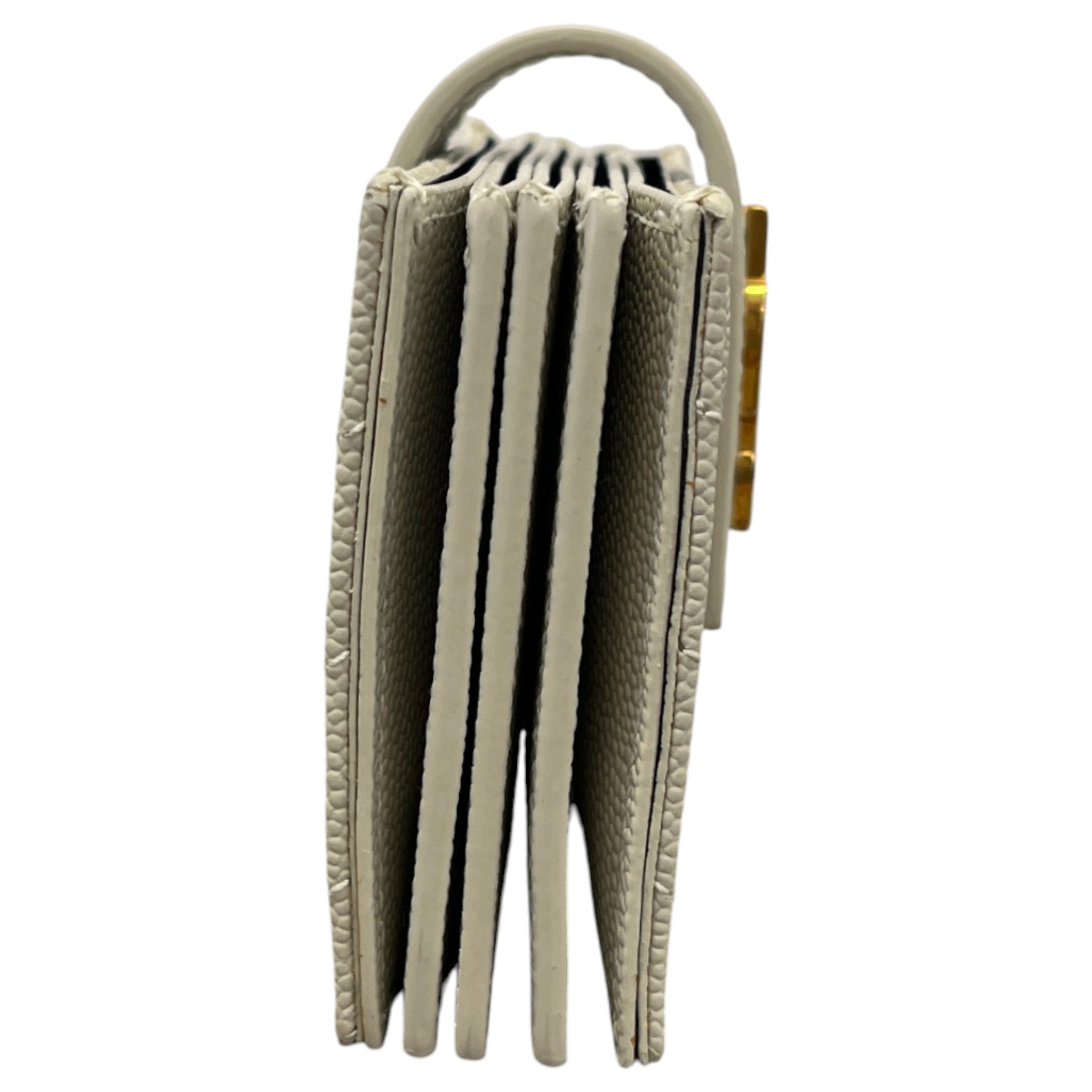 Women's Leather Logo Card Holder Beige